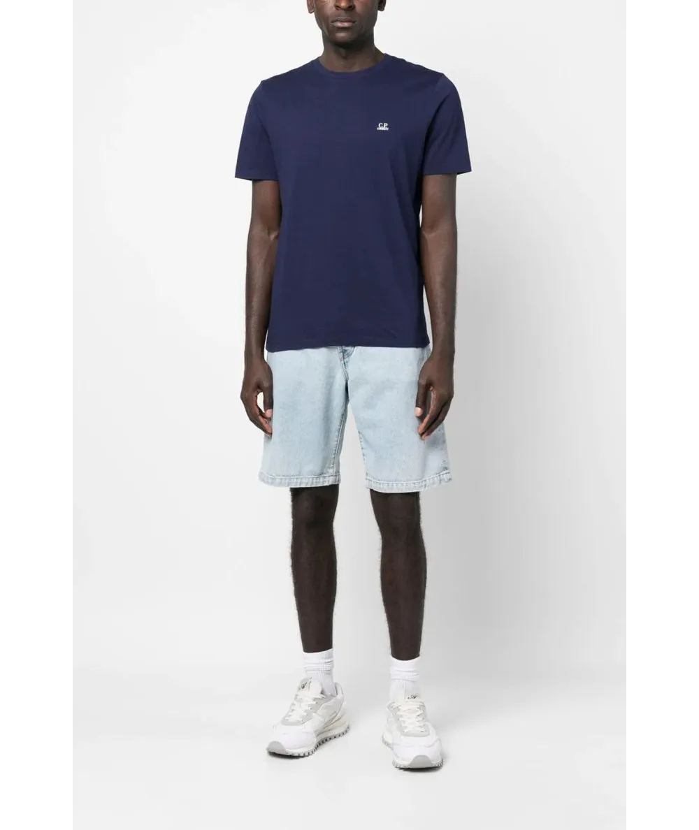 C.P. COMPANY--T-shirt con logo piccolo in jersey 30/1