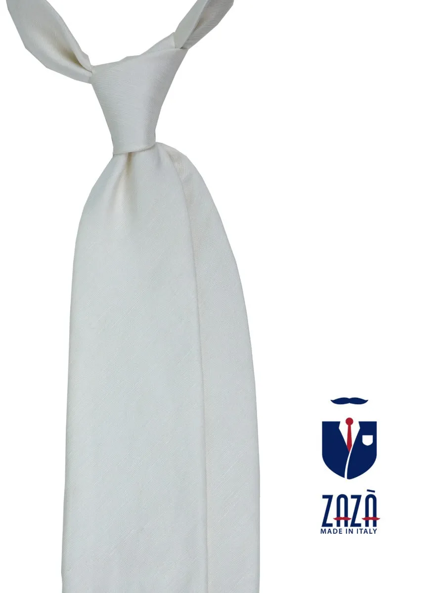 Cravatta sartoriale sfoderata CLARA in lino/seta Avorio 