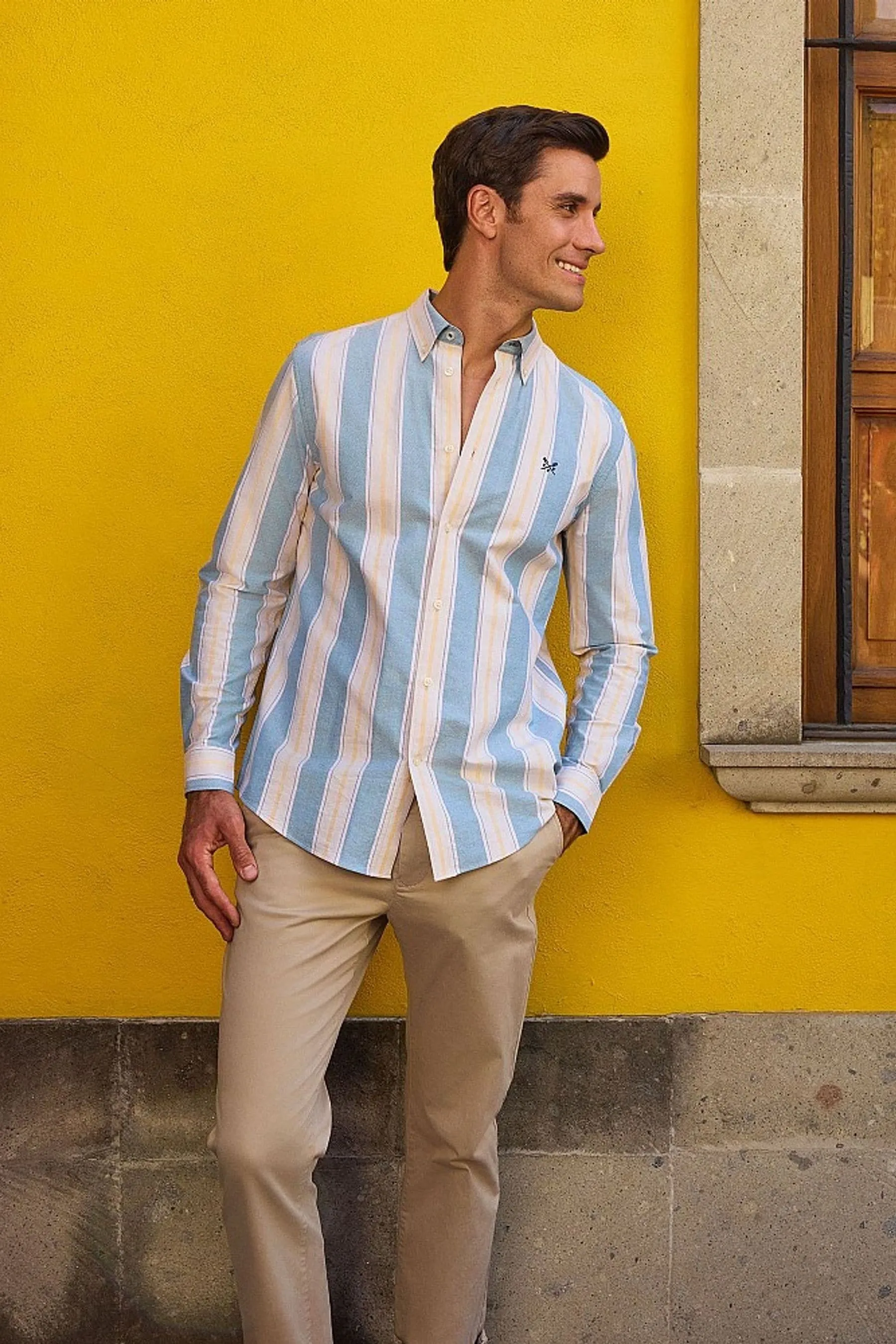 Crew Clothing Manica lunga - Camicia Oxford classica