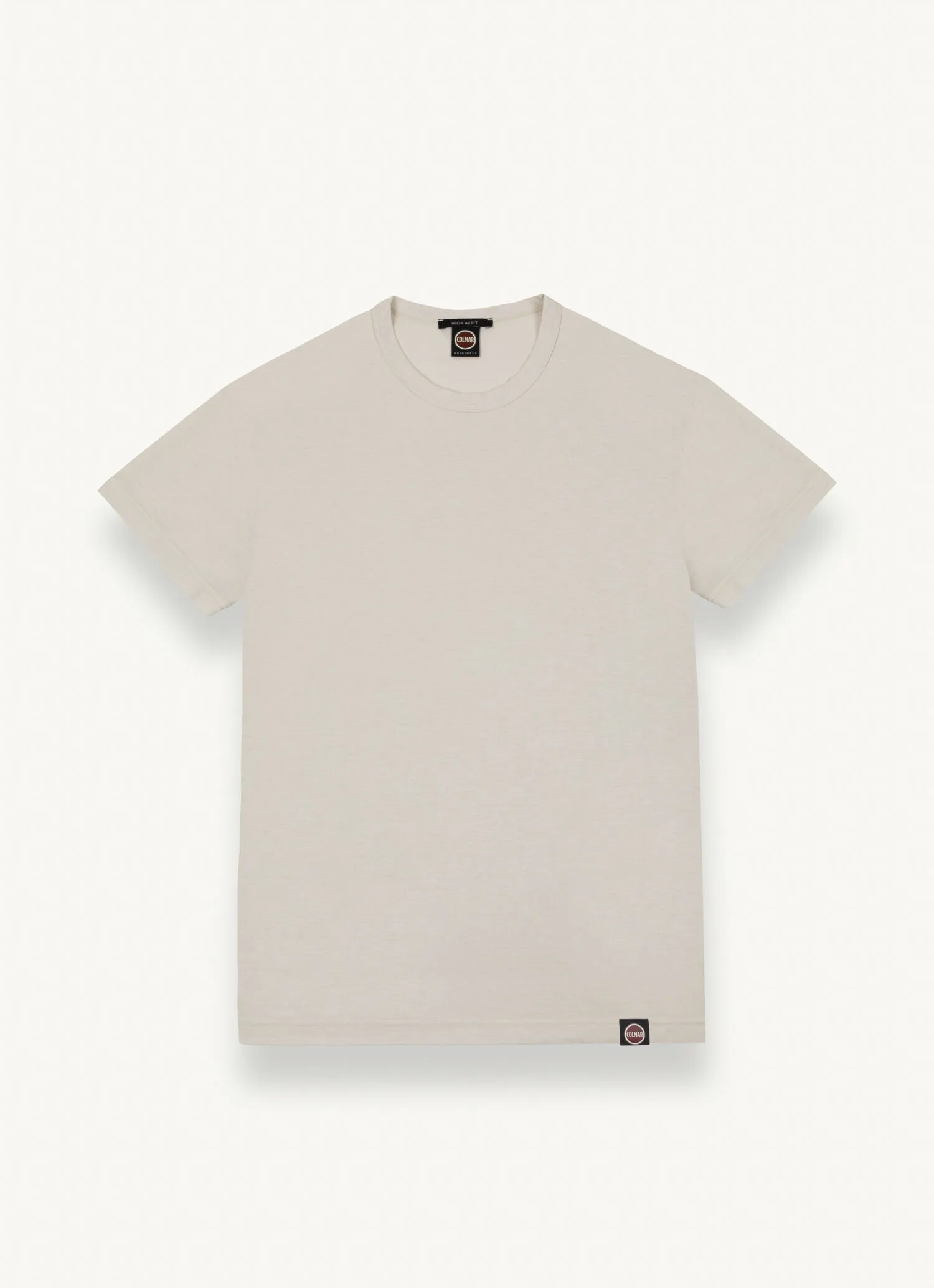 Crewneck T-shirt in cool Oxford cloth