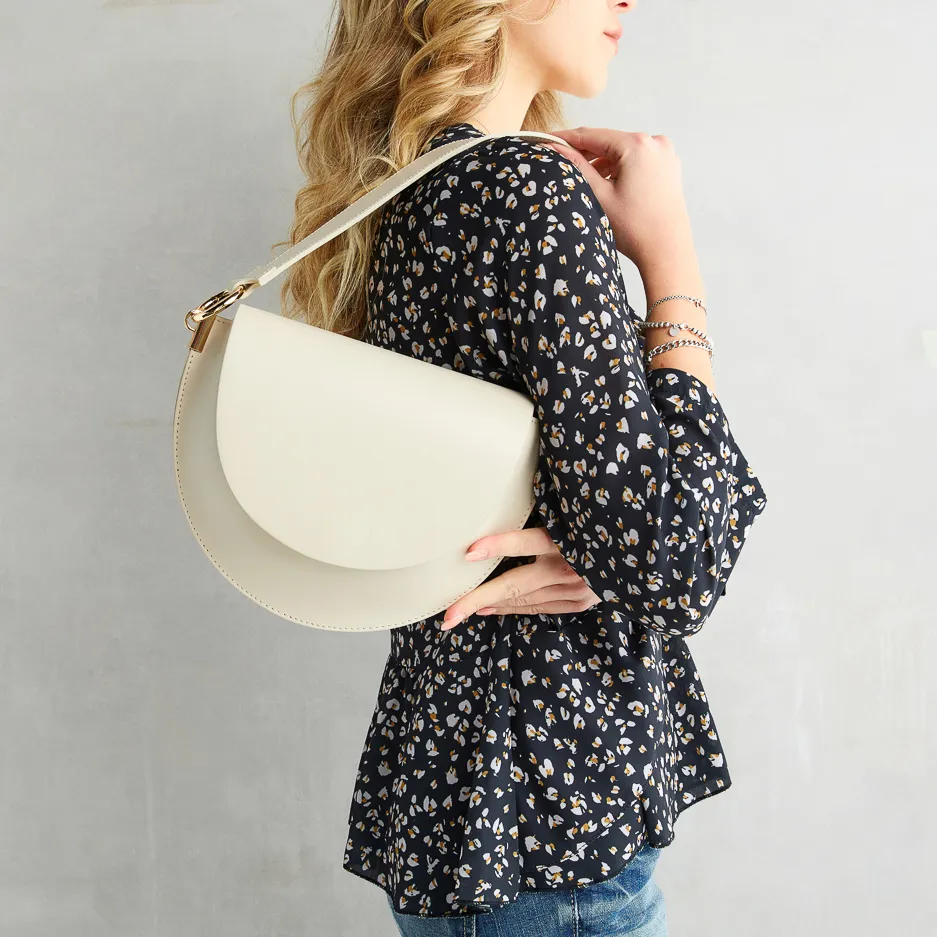 Crossbody in Pelle Panna