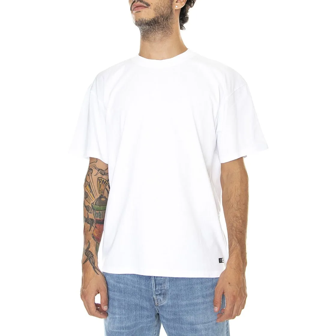 Edwin Oversize Basic Ts White - Maglietta Girocollo Uomo Bianca    