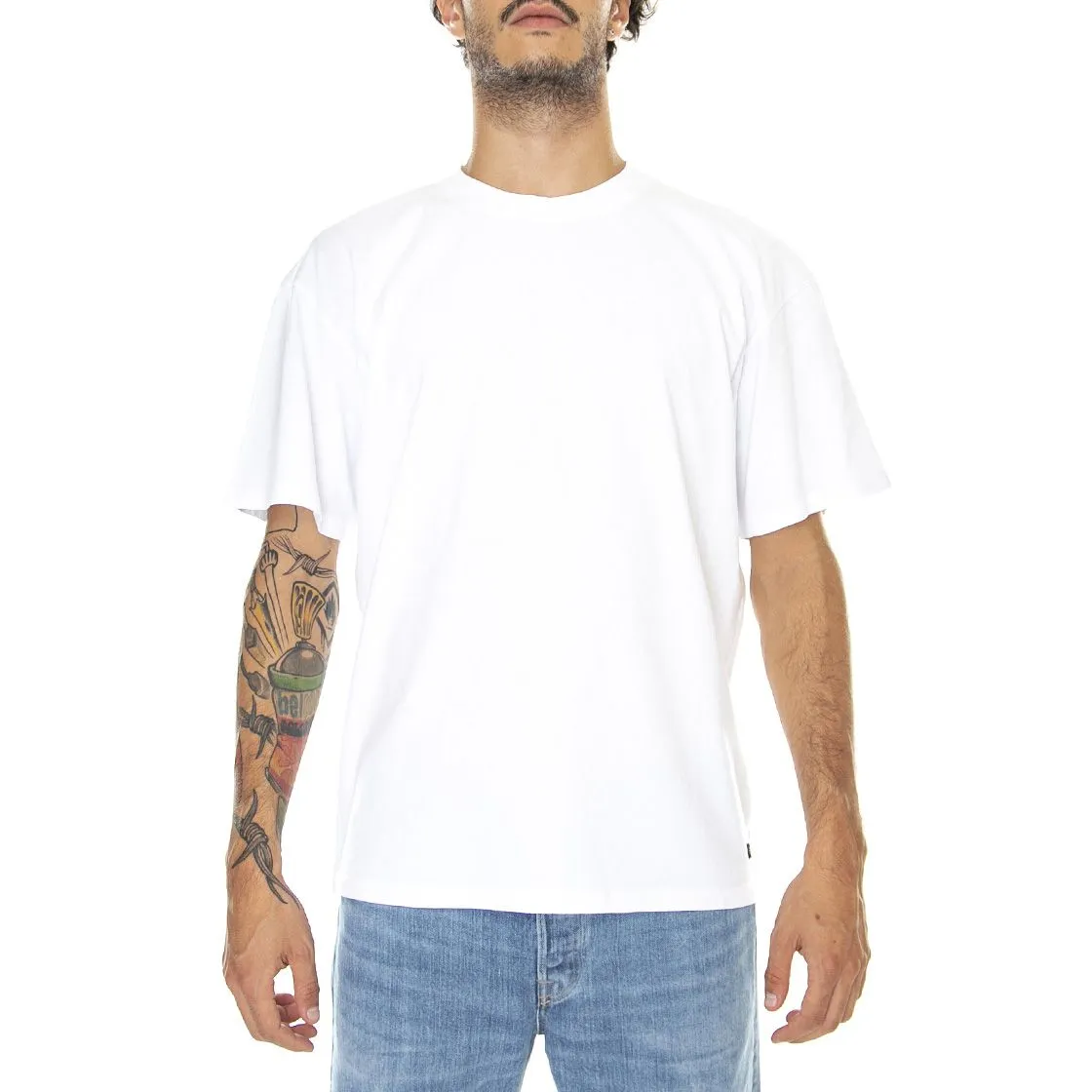 Edwin Oversize Basic Ts White - Maglietta Girocollo Uomo Bianca    