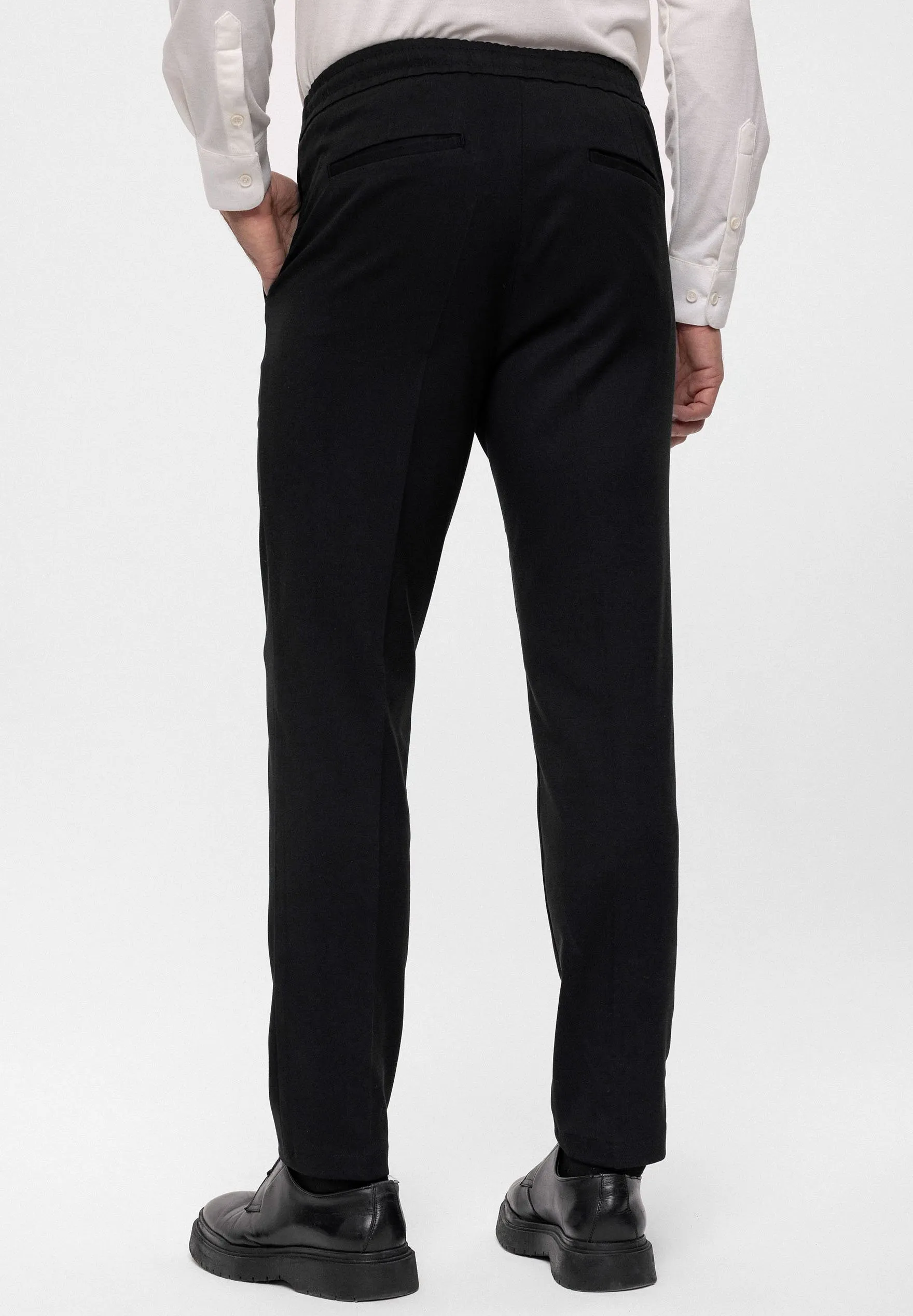 ELASTIC WAIST  BELT DETAILED - Pantaloni