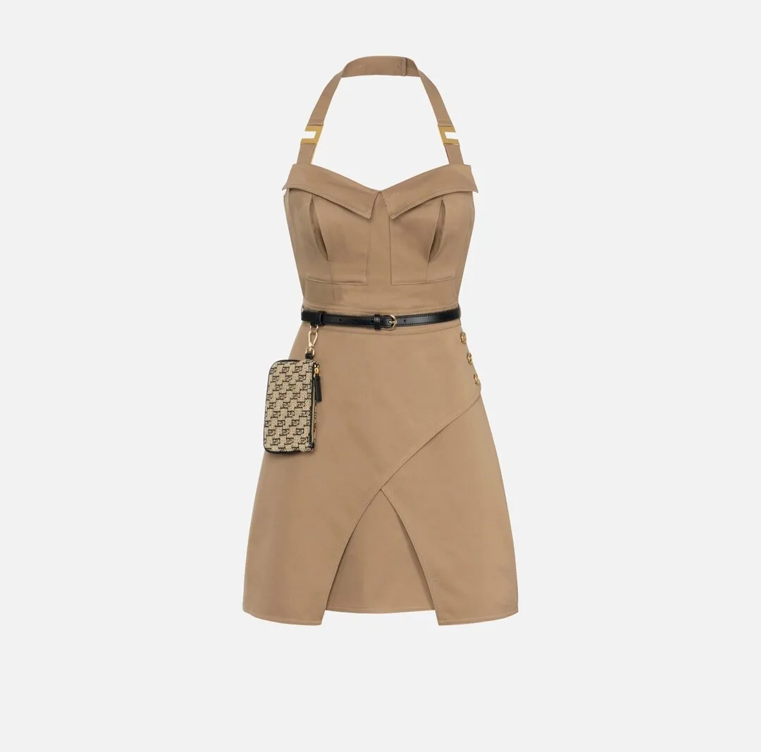 ELISABETTA FRANCHI Miniabito in cotone utility