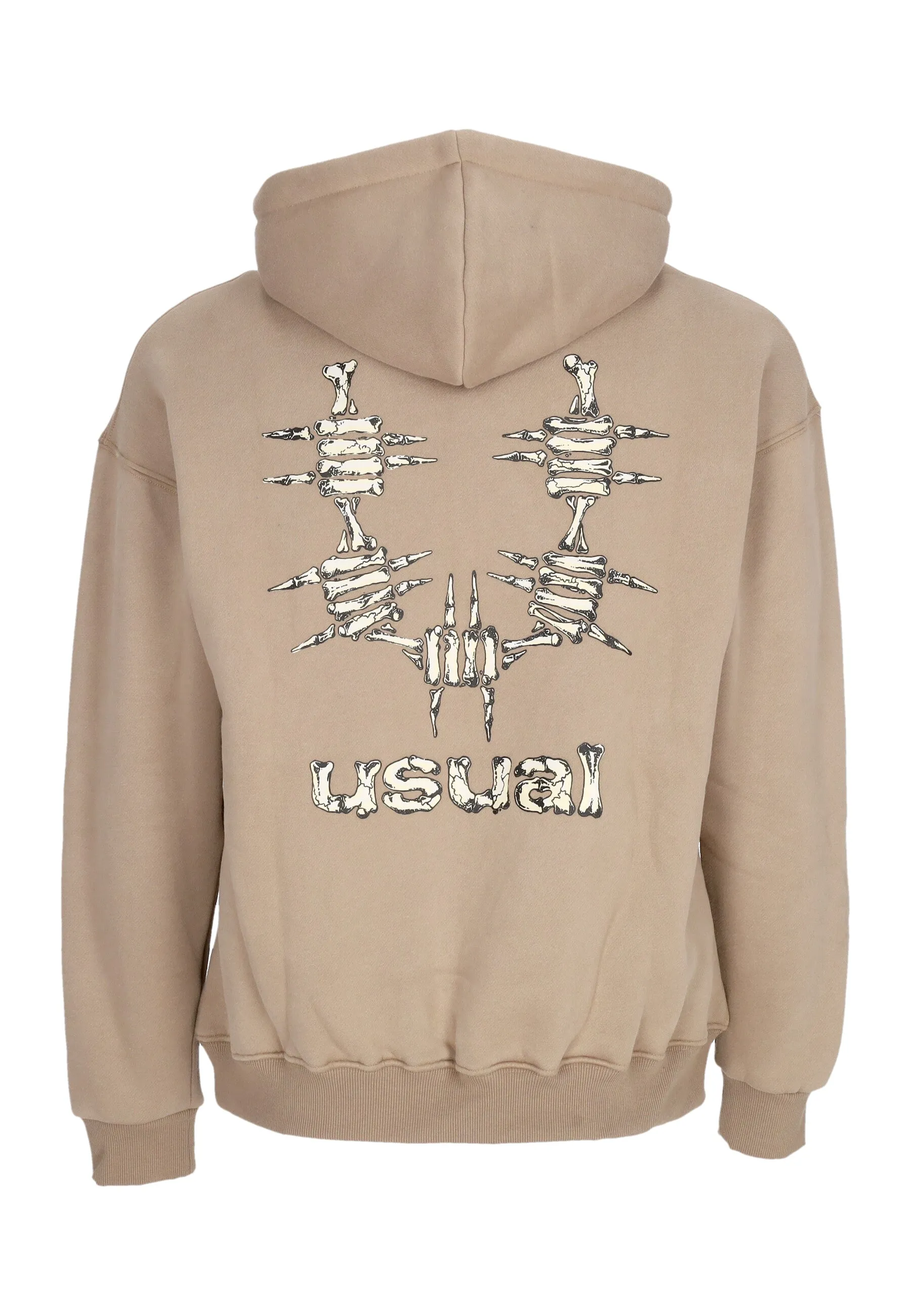 Felpa Cappuccio Uomo Bones Hoodie Black