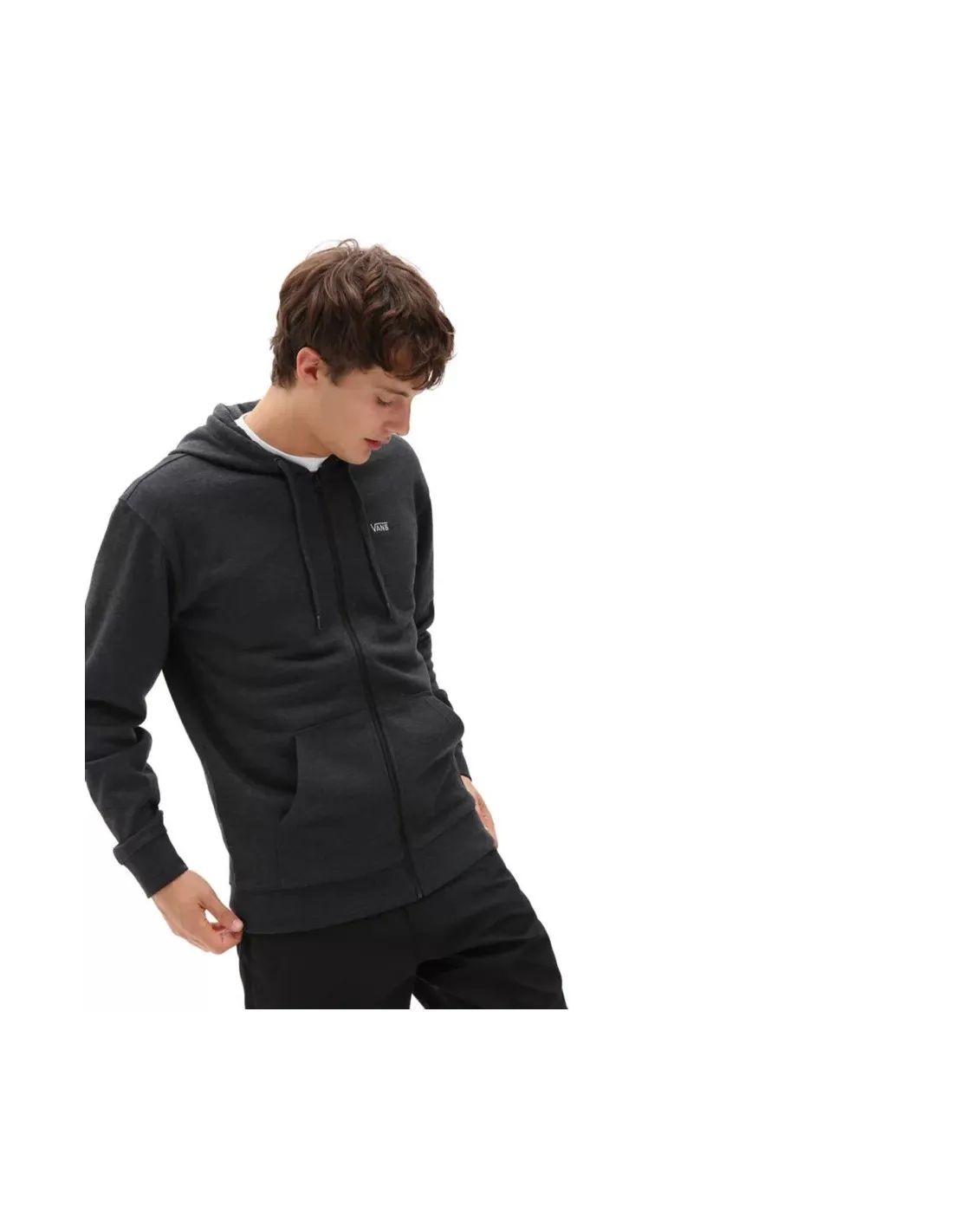 Felpa con cappuccio Mn Basic Zip Felpa con cappuccio Black Heather