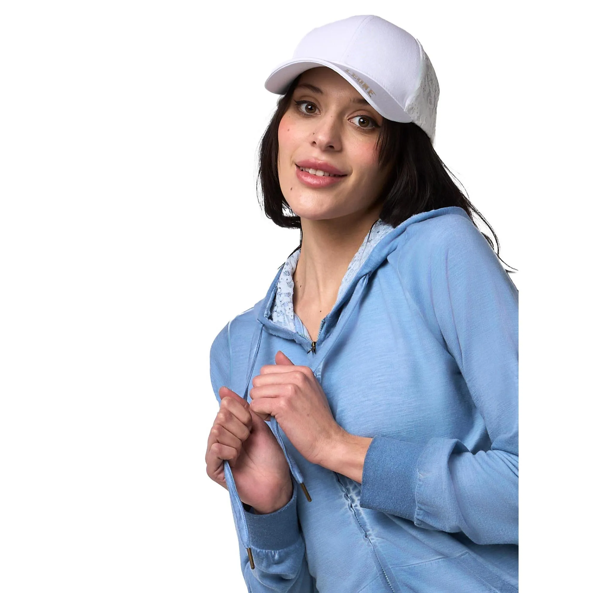 Felpa da donna con cappuccio e zip non felpata Leone Lace