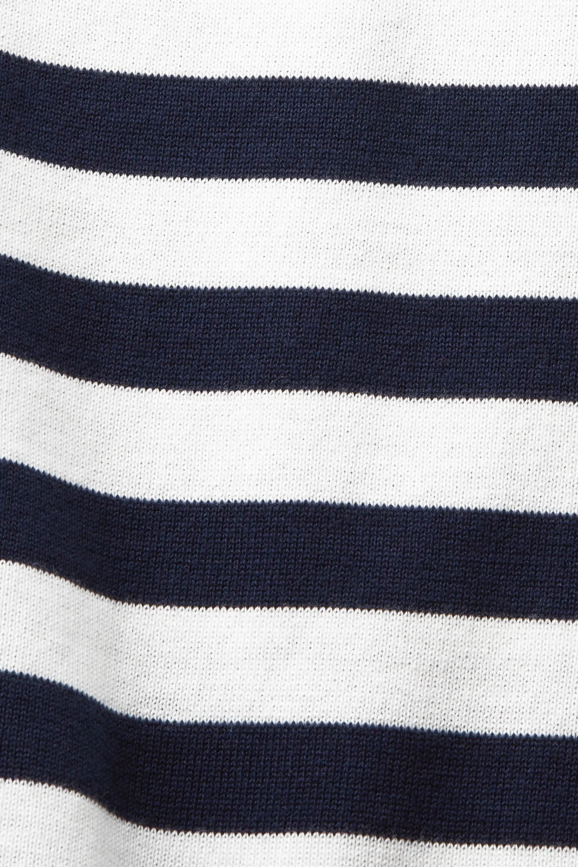 Felpa in cotone a righe con scollo a barchetta