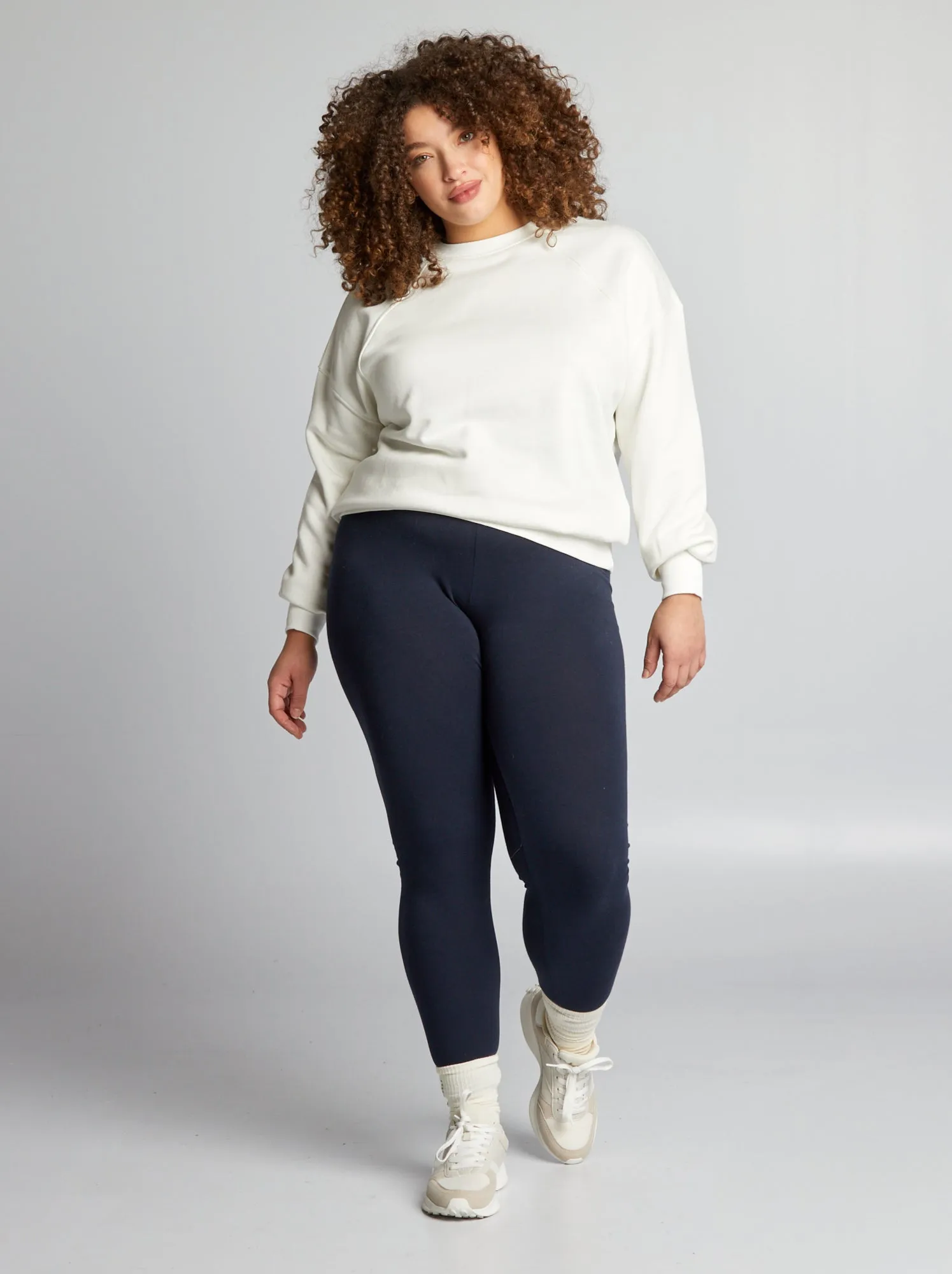Felpa oversize in tessuto felpato - BIANCO