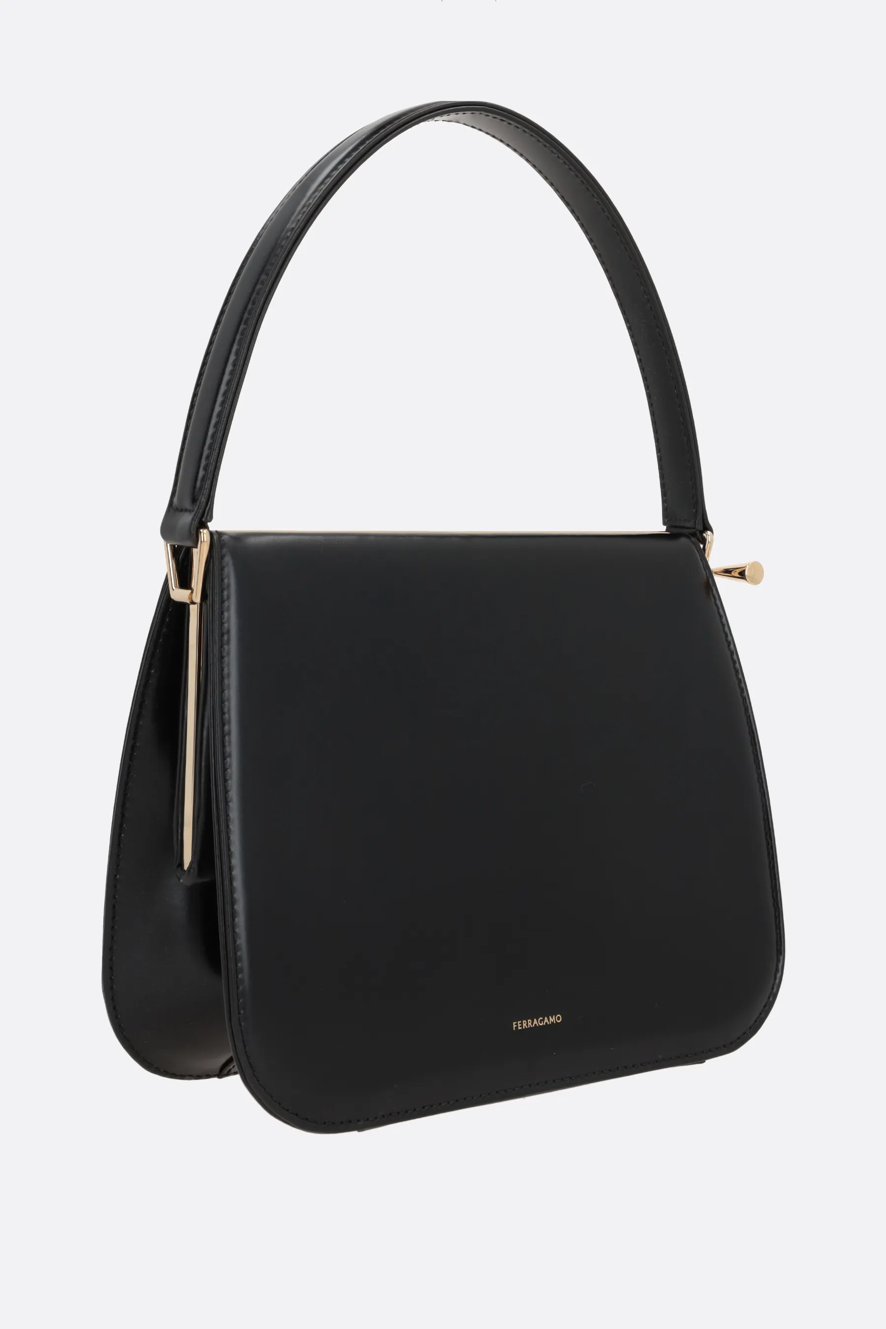  FERRAGAMO borsa a mano New Frame in pelle liscia 