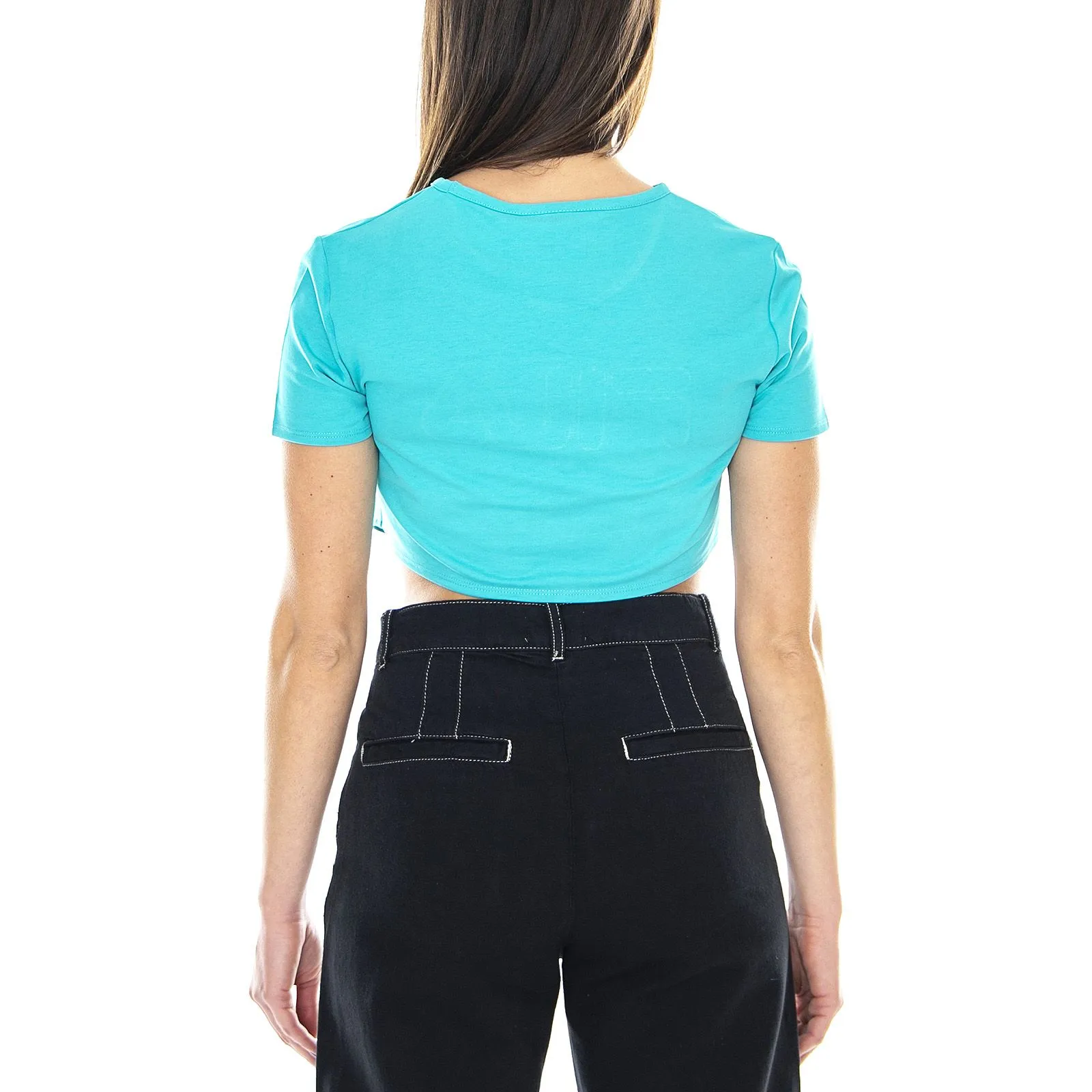 Fila Wm Jona Cropped Tee - Baltic - Maglietta Girocollo Donna Blu    