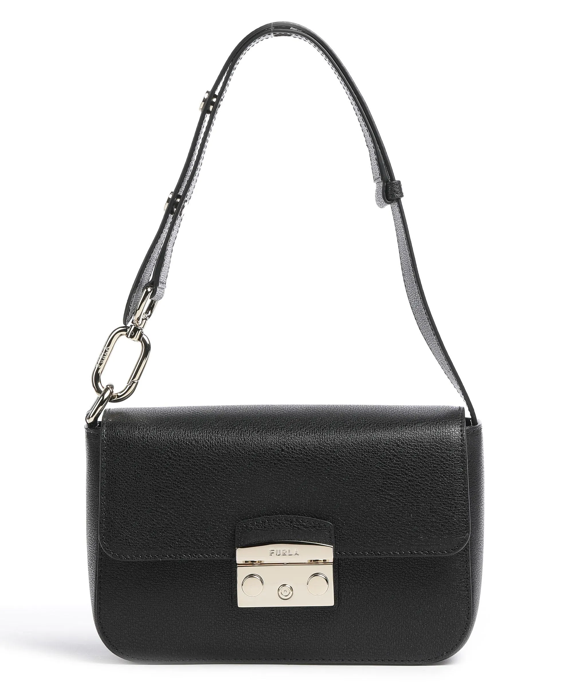  Furla Metropolis S Borsa a spalla pelle granulata nero  