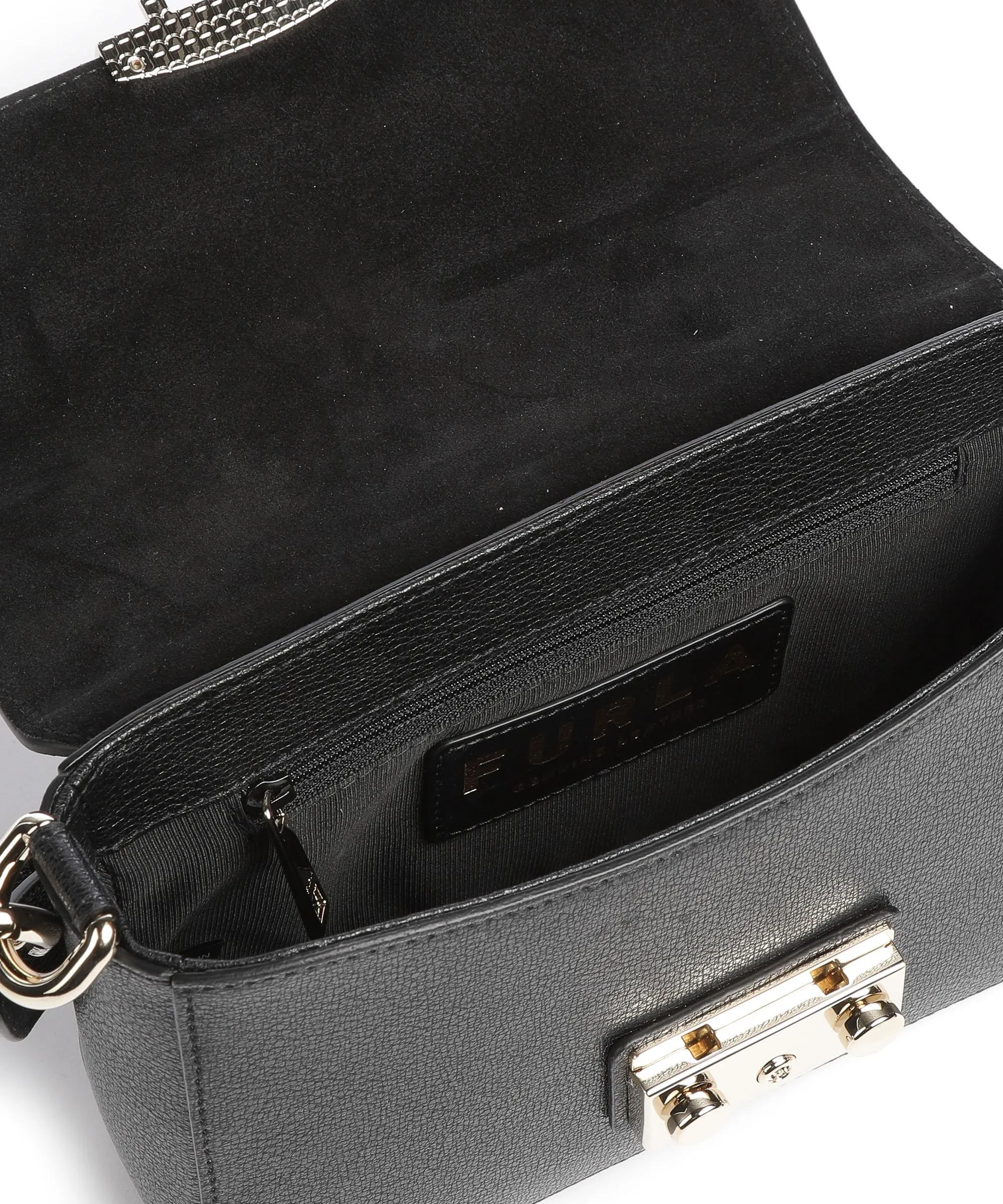  Furla Metropolis S Borsa a spalla pelle granulata nero  