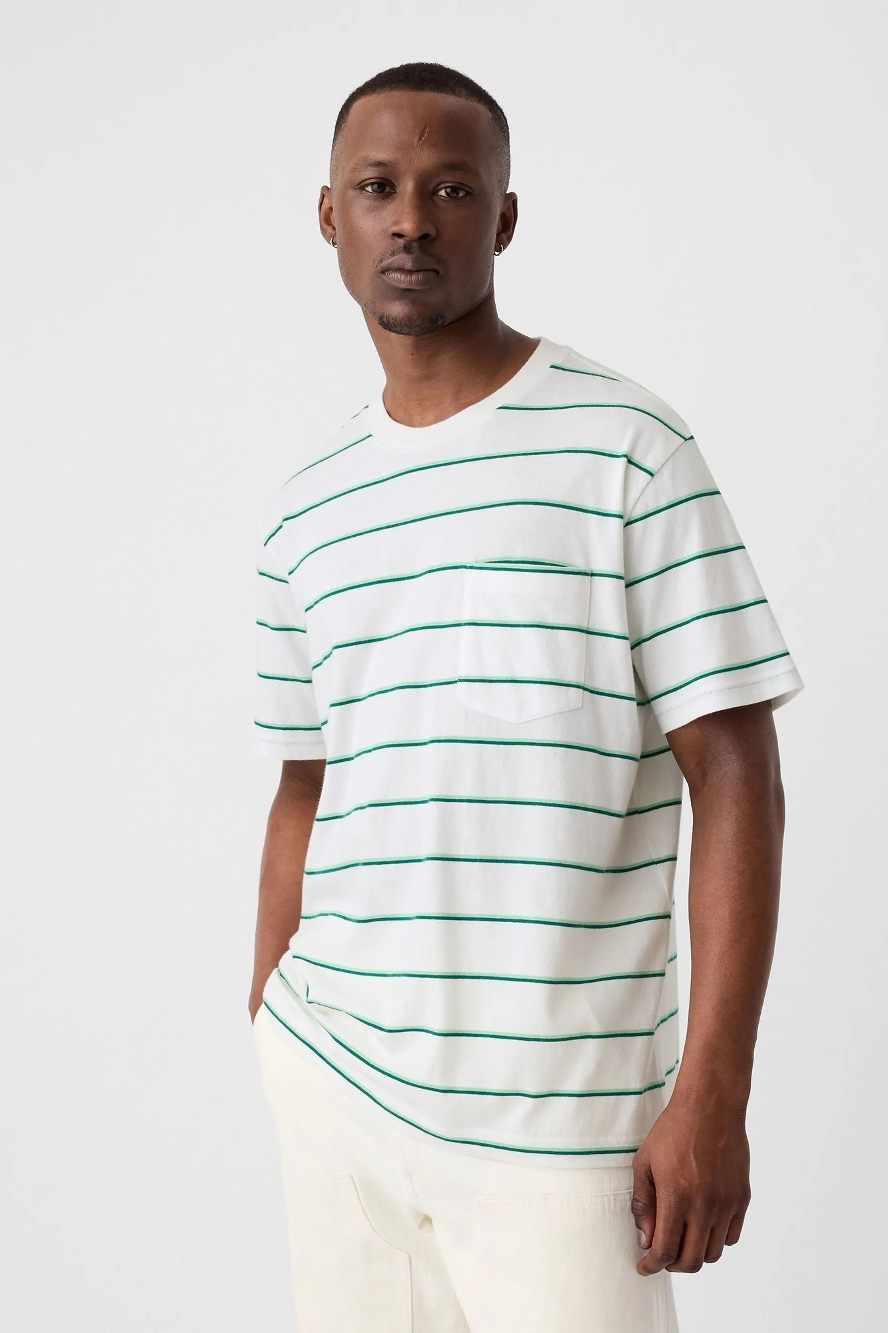 GAP Original - T-shirt con Manica corta Girocollo e tasca