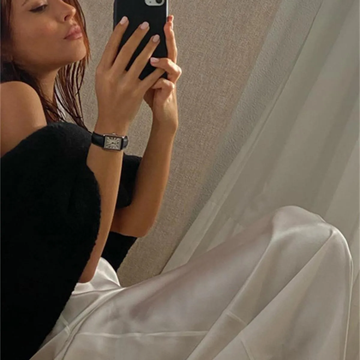 Gonna lunga a vita alta in raso bianco per donna Gonna lunga da festa sottile ed elegante con cerniera laterale Y2k Outfit
