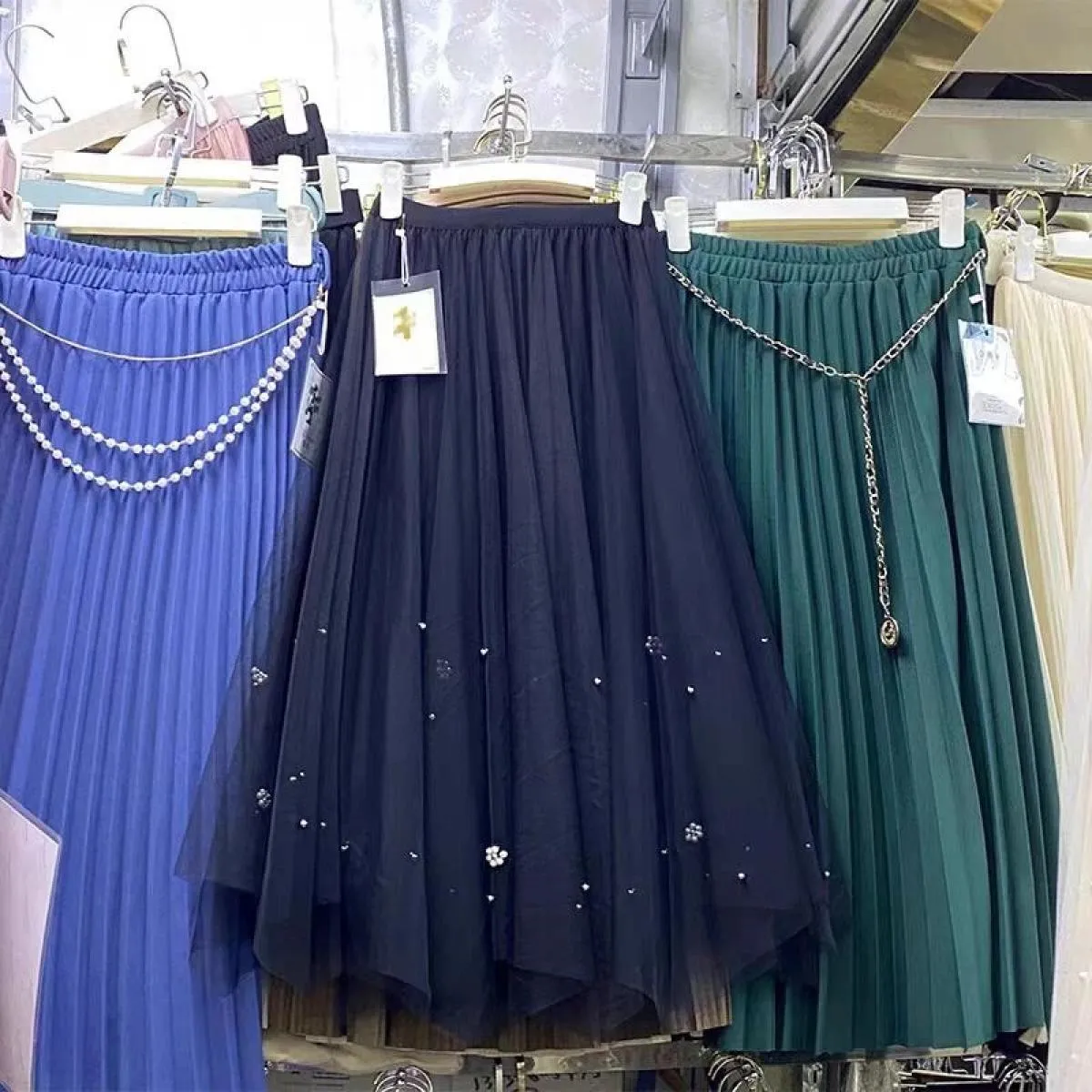 Gonna lunga Moda Harajuku Kawaii  Midi Maxi Gonna in tulle Primavera Autunno Vita alta Streetwear Gonna nera rosa