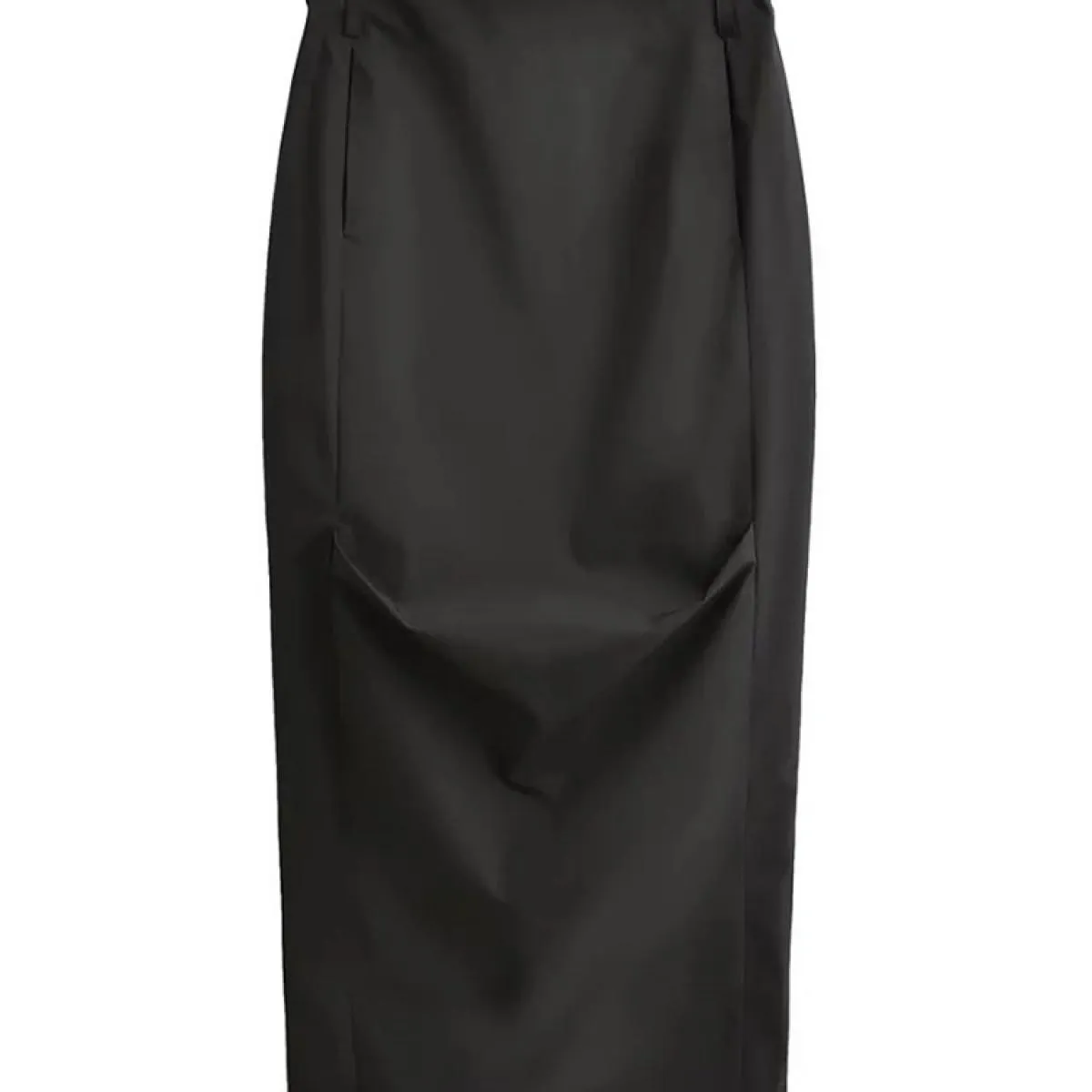 gonna lunga patchwork tinta unita a pieghe per donna Slim Casual vita alta divisa estate 2023 tasca Streetwear moda Lo