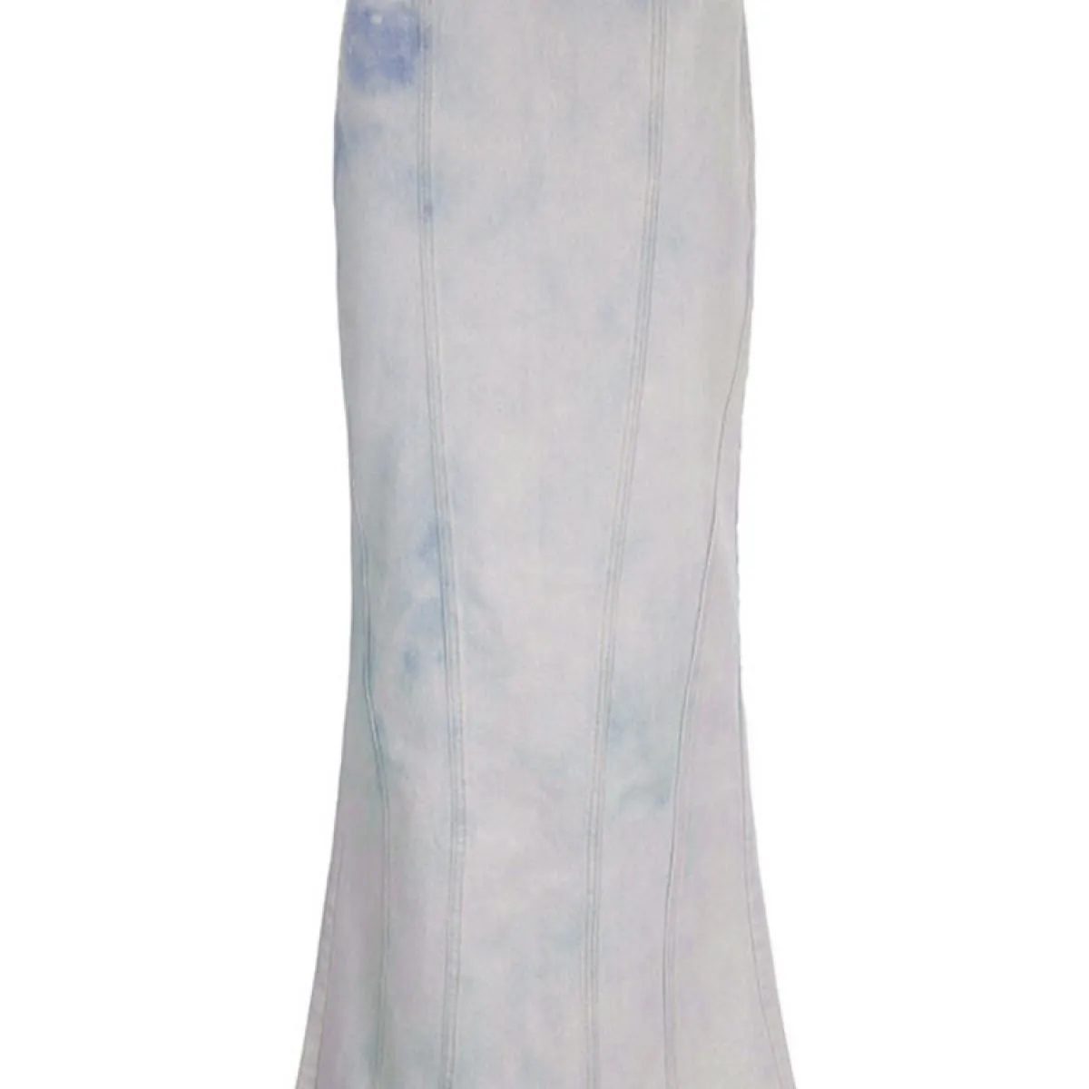 Gonna maxi in denim alla moda per donna a vita bassa High Street divisa gonna lunga casual outfit elegante Deni estivo rotto