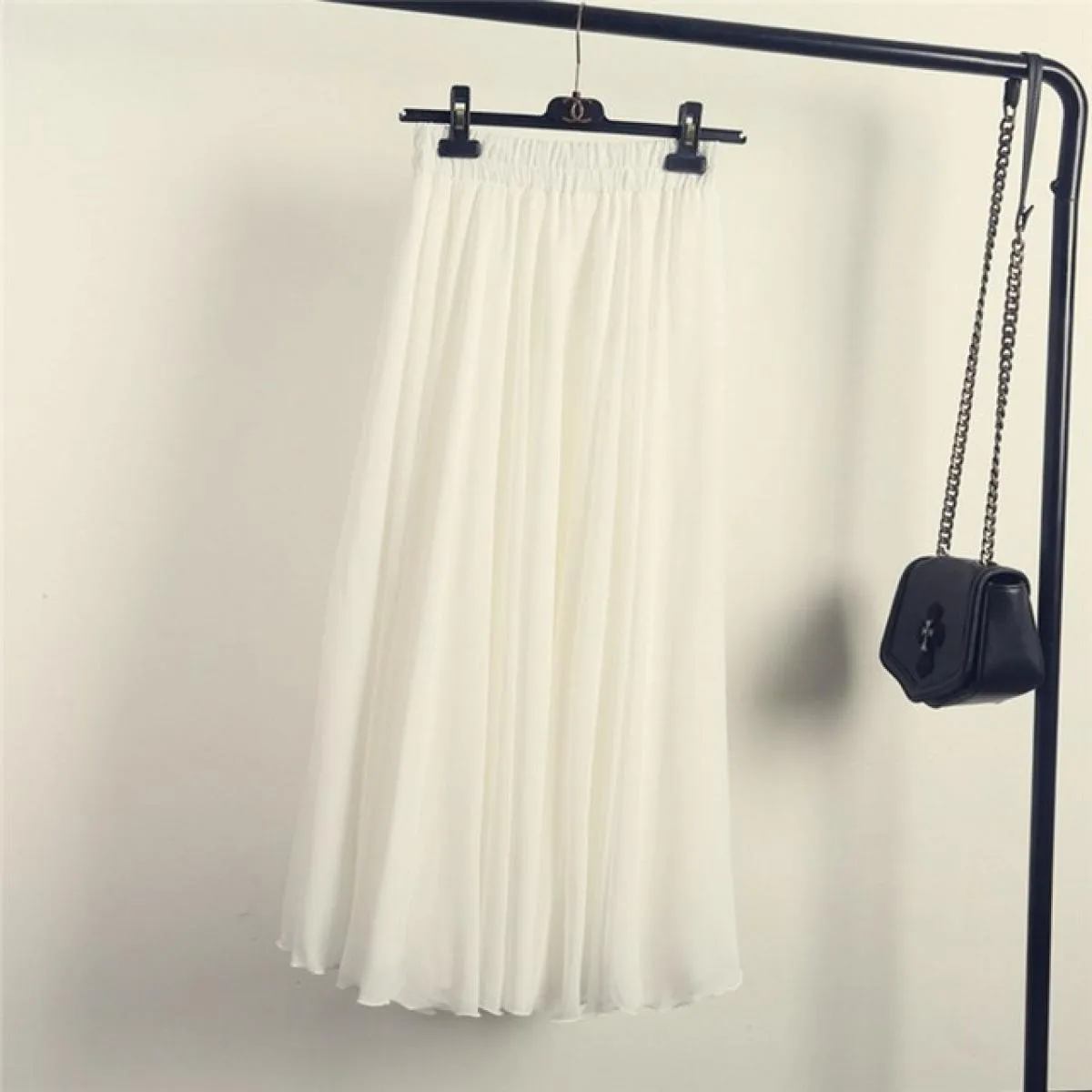 Gonne Boho in chiffon Gonna lunga in chiffon Boho con volant da donna Stile 3