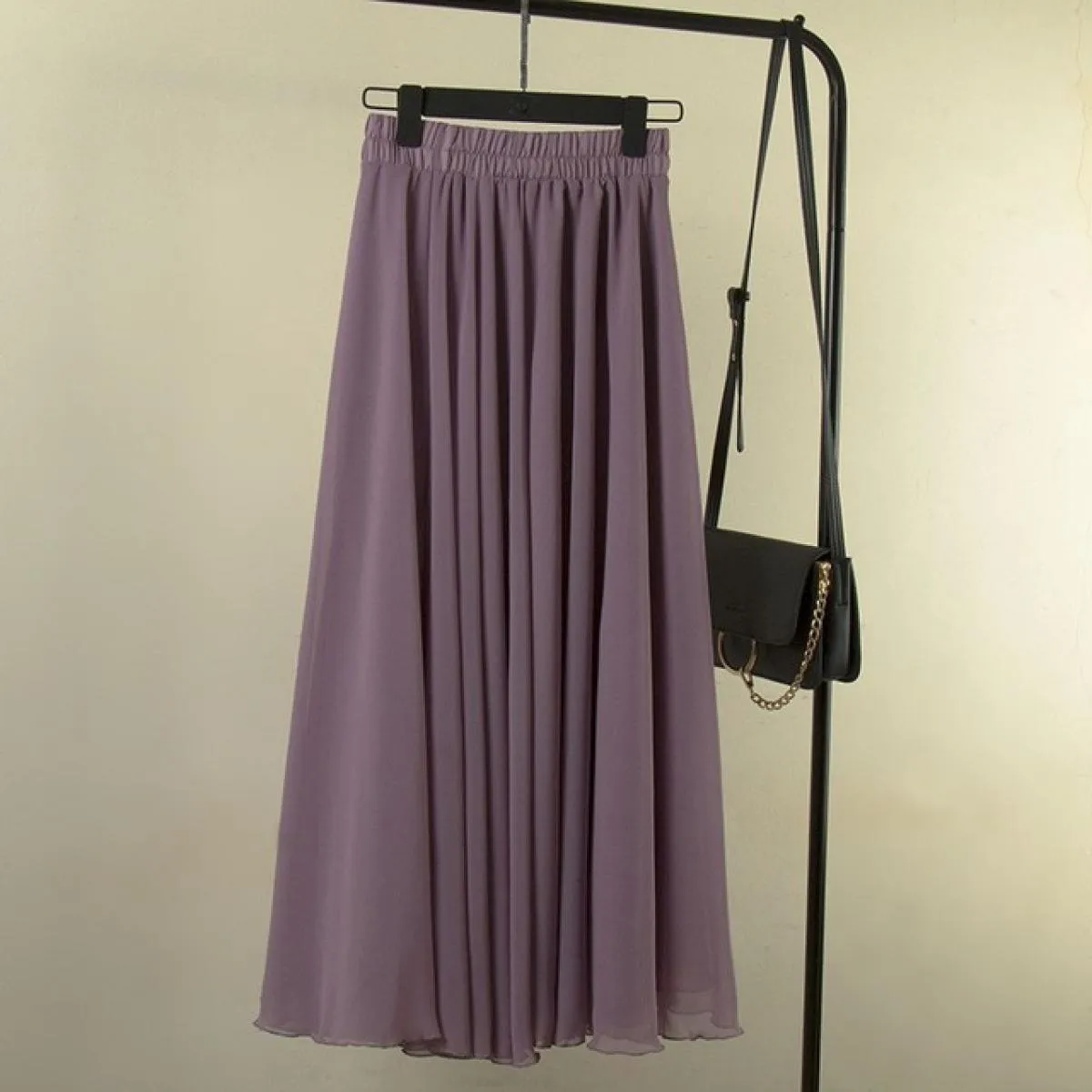 Gonne Boho in chiffon Gonna lunga in chiffon Boho con volant da donna Stile 3