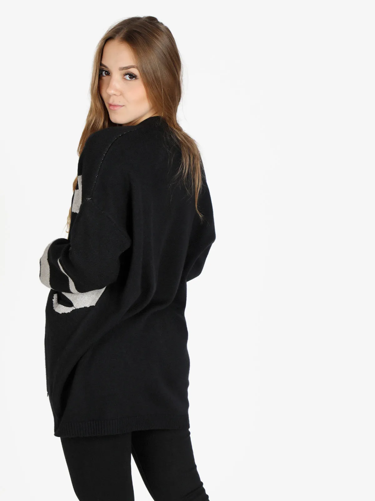 Griffai Cardigan femme tricoté avec lurex