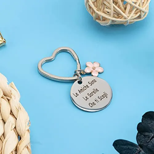 Hightopup Portachiavi cuore amicizia, idee regalo migliore amica compleanno, laurea donna speciale sorella teenager