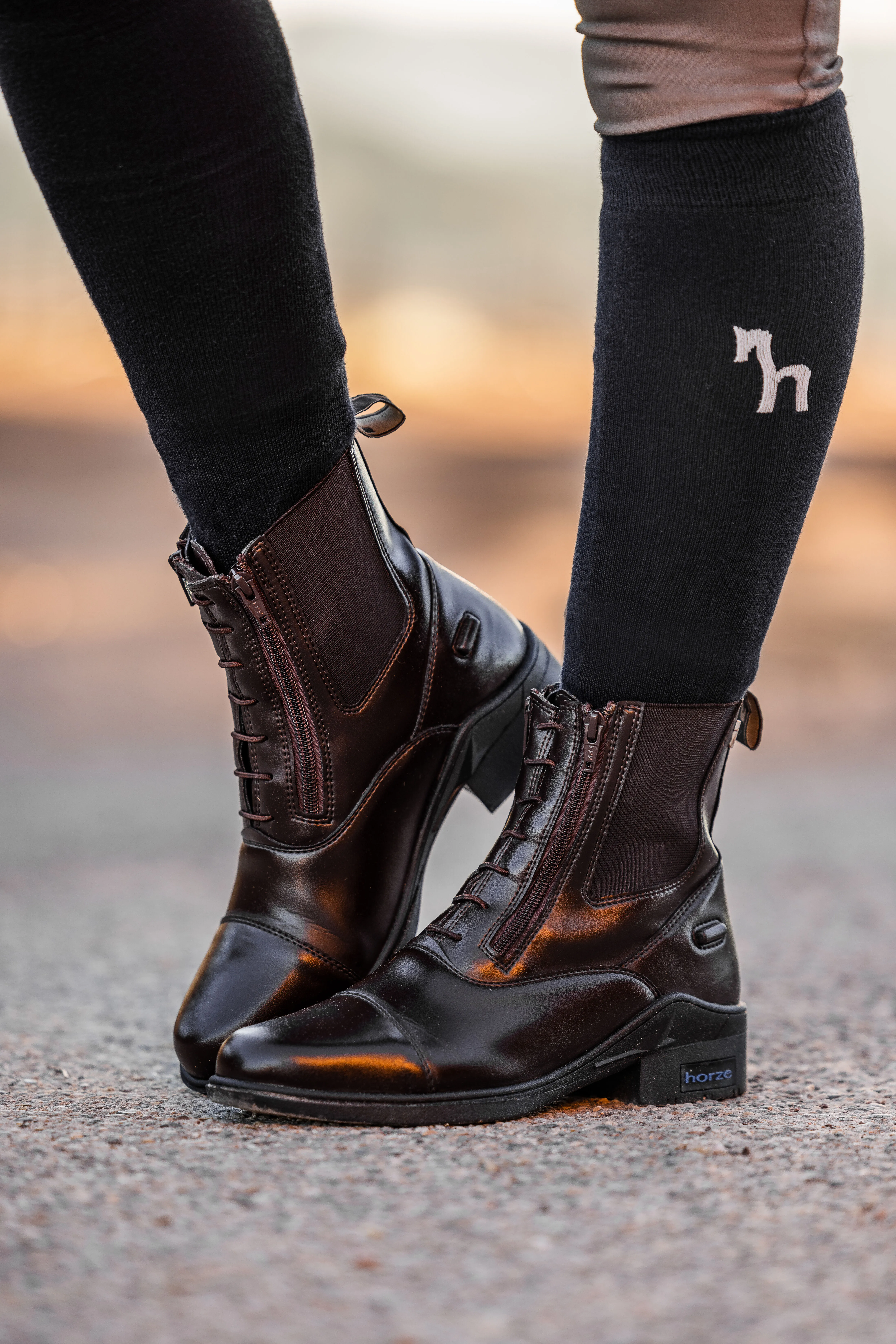 Horze Kingston Stivaletti Jodhpur con doppia zip, da donna