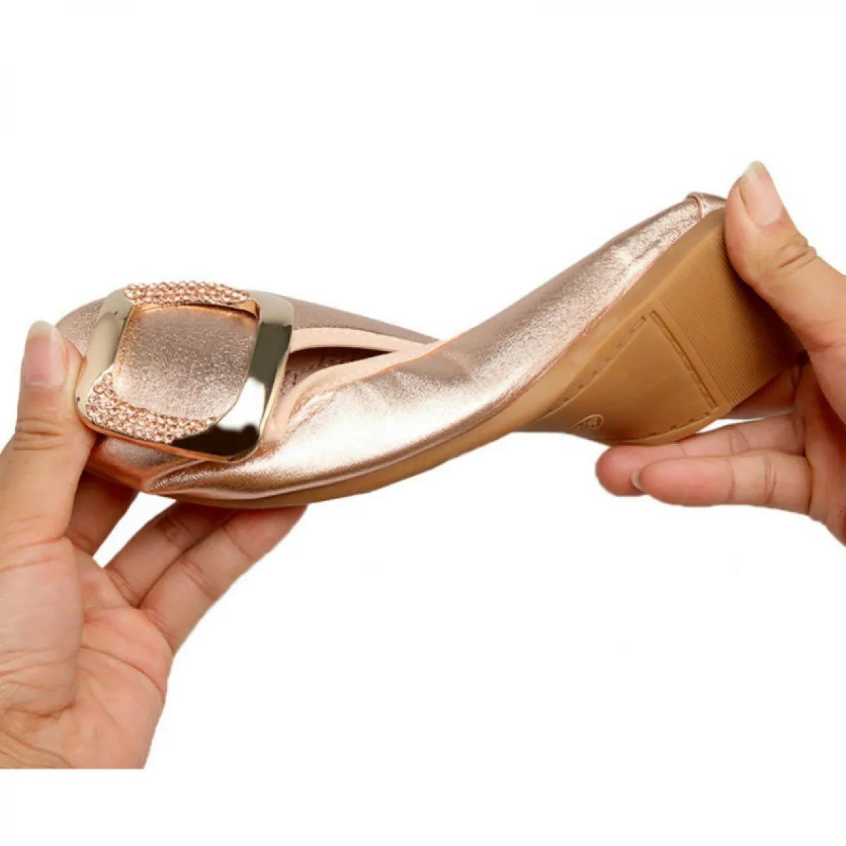 I più venduti Scarpe da donna Scarpe da barca da balletto Scarpe basse da donna Mocassini casual Donna Slipon Shine Elegante Fes