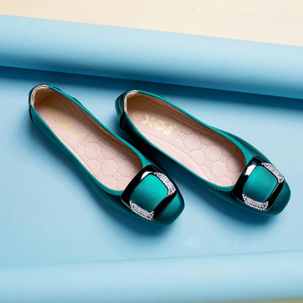 I più venduti Scarpe da donna Scarpe da barca da balletto Scarpe basse da donna Mocassini casual Donna Slipon Shine Elegante Fes