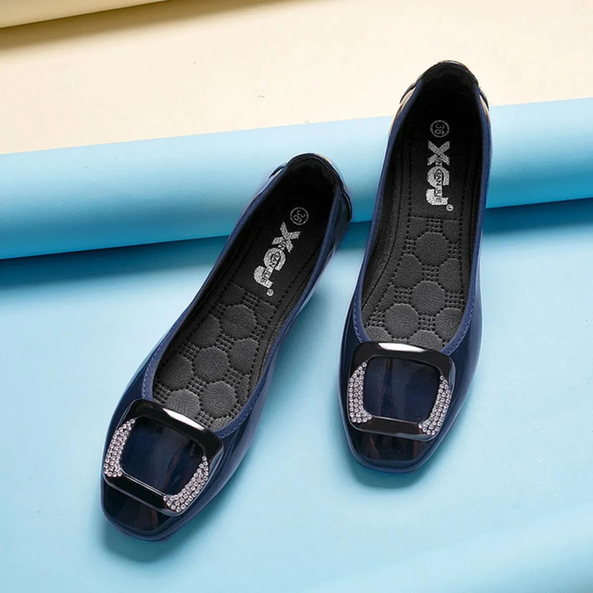 I più venduti Scarpe da donna Scarpe da barca da balletto Scarpe basse da donna Mocassini casual Donna Slipon Shine Elegante Fes