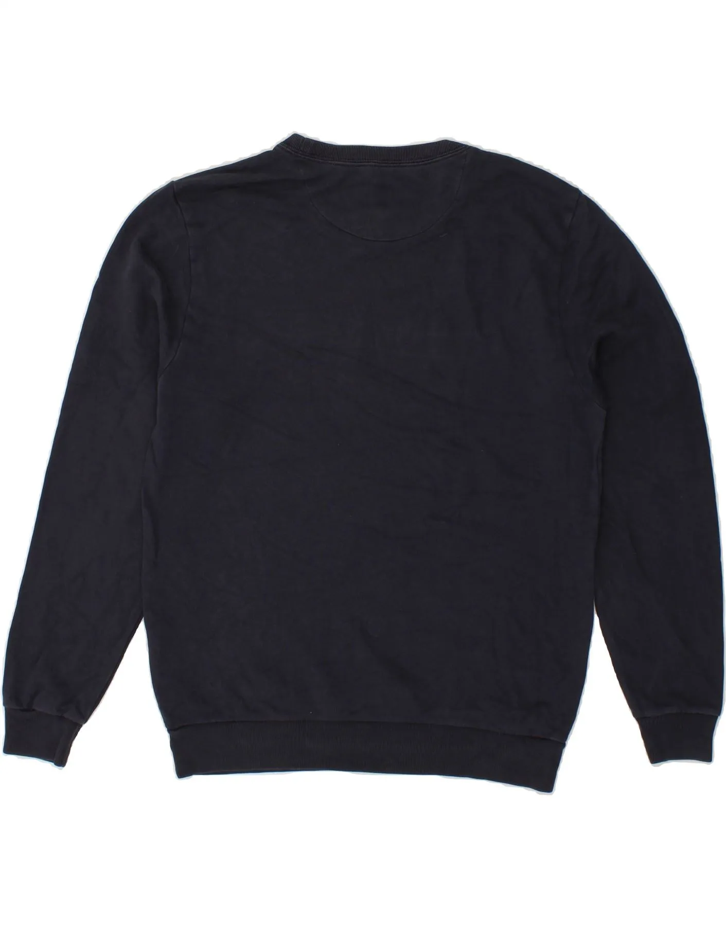 JACK WILLS Mens Graphic Sweatshirt Jumper Large Navy Blue Cotton