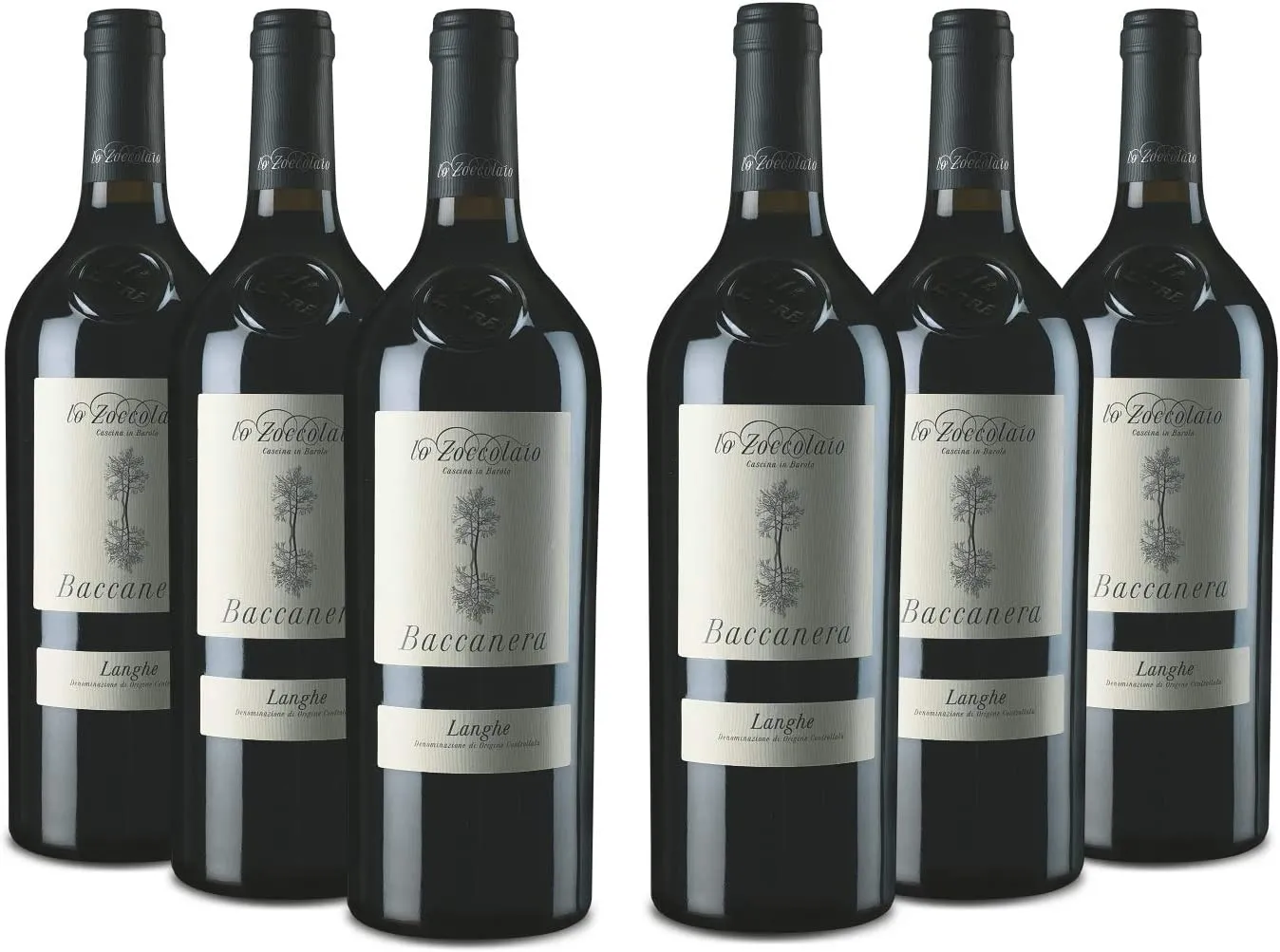 Lo Zoccolaio - Vino Rosso - Langhe Rosso DOC Baccanera 1 X 750 ml + Cassa Legno