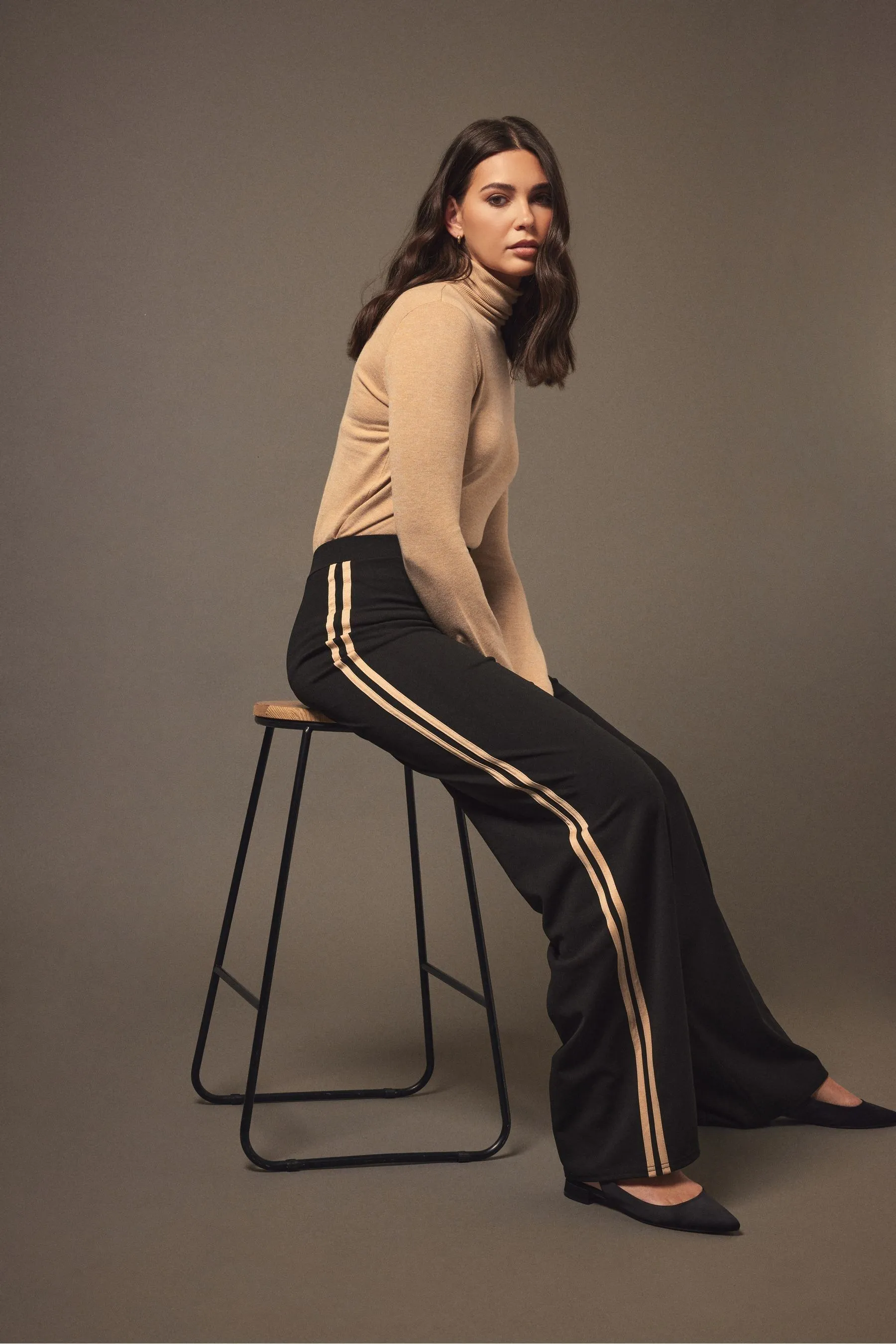 Long Tall Sally - A righe Pantaloni laterale ampia