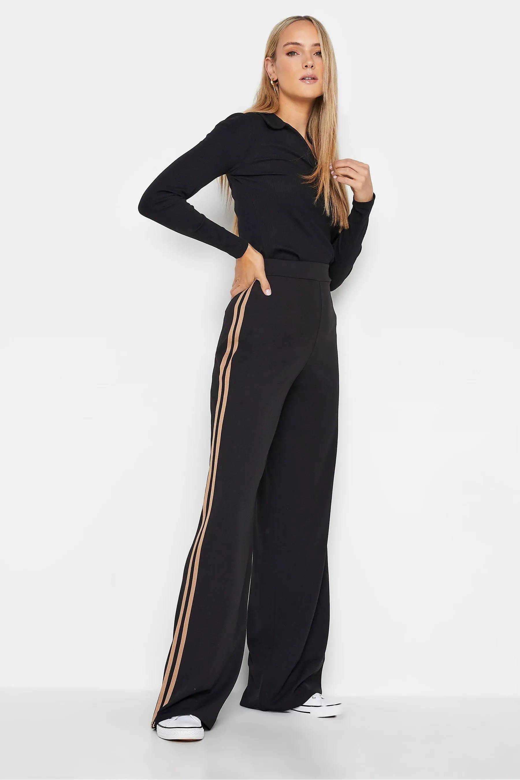Long Tall Sally - A righe Pantaloni laterale ampia