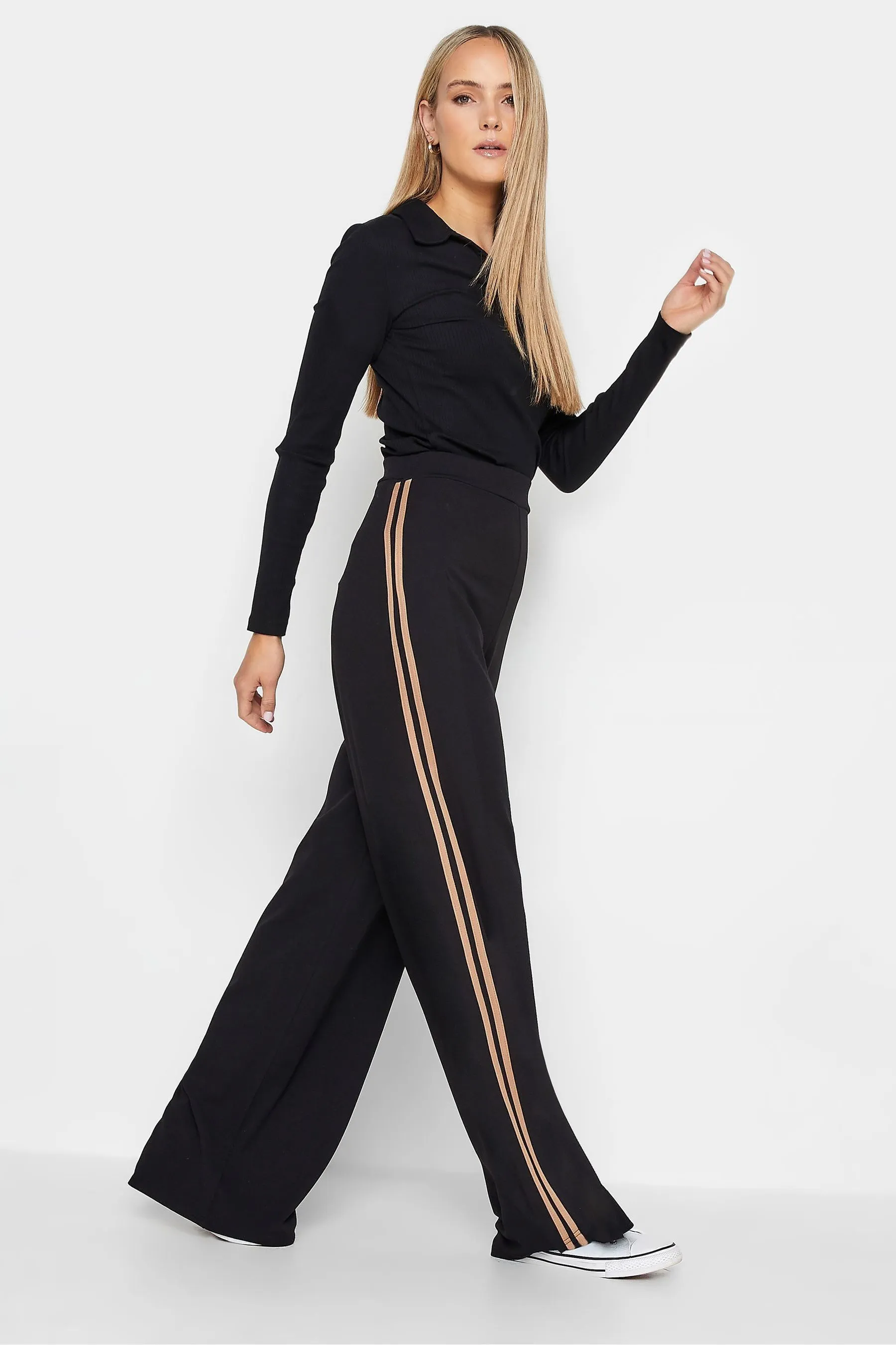 Long Tall Sally - A righe Pantaloni laterale ampia