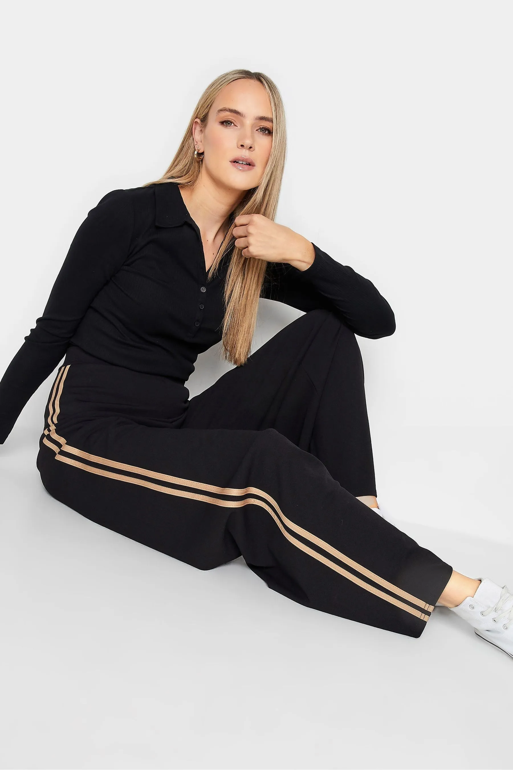Long Tall Sally - A righe Pantaloni laterale ampia