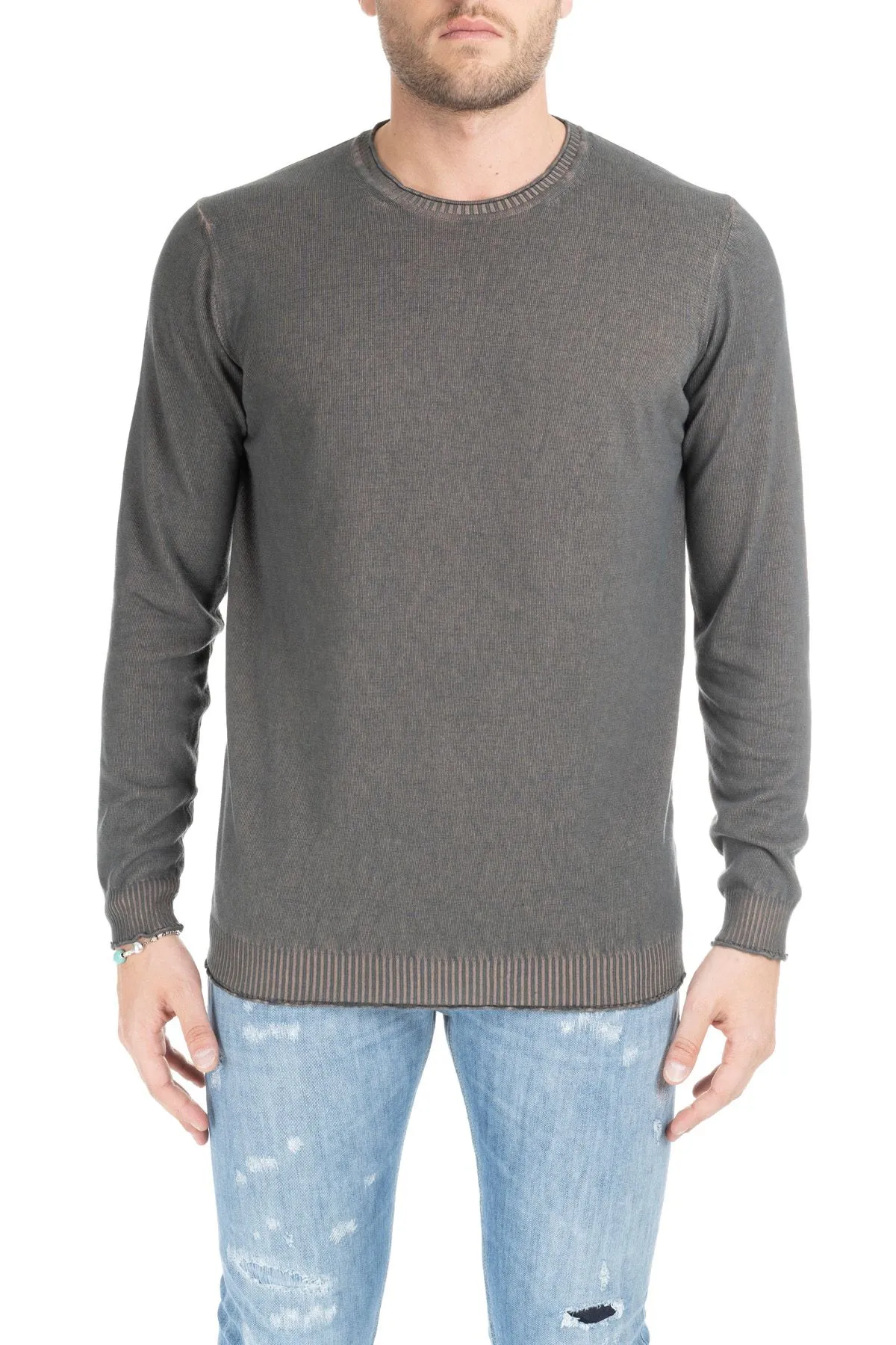MAGLIA VERDE CON PROFILI CONSUMATI