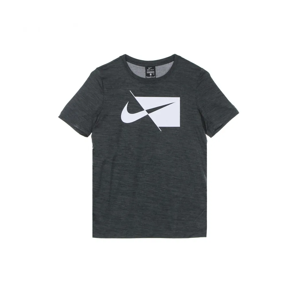 maglietta ragazzo dry-fit hybrid short sleeve top BLACK/WHITE