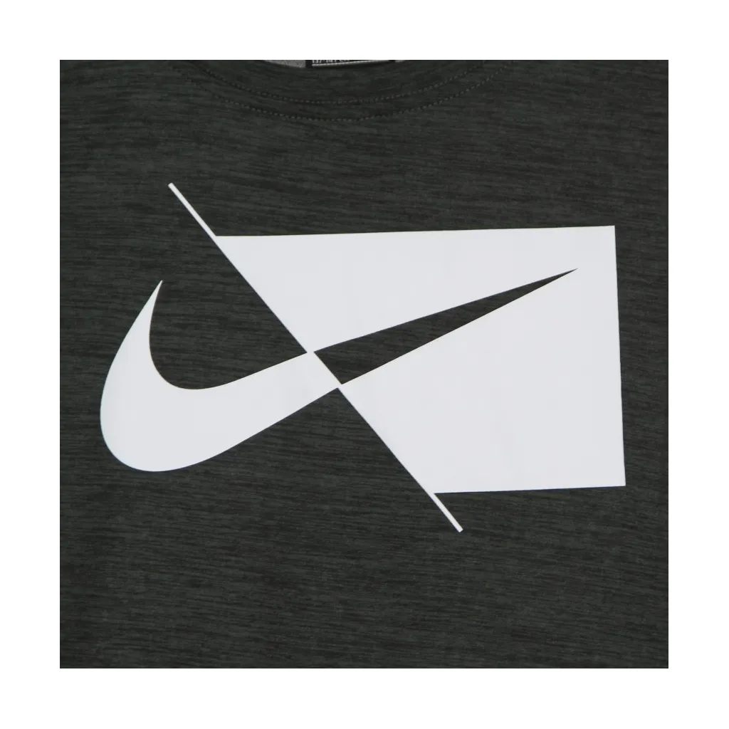maglietta ragazzo dry-fit hybrid short sleeve top BLACK/WHITE