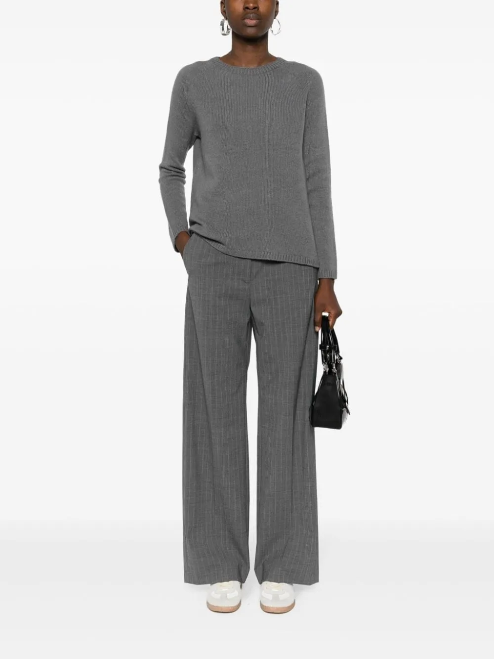 Maglione a girocollo georg in grigio - donna