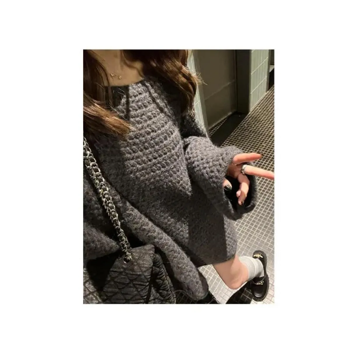 Maglione con ago spesso femminile 2023 Autunno e inverno New Wear Cappotto da donna maglione morbido allentato
