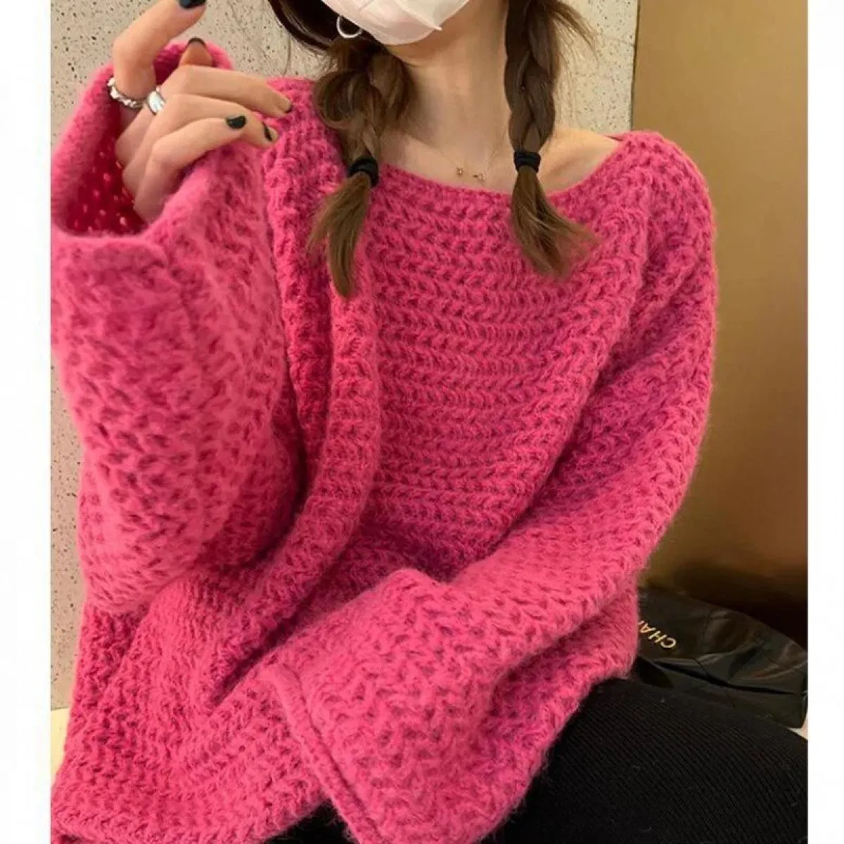 Maglione con ago spesso femminile 2023 Autunno e inverno New Wear Cappotto da donna maglione morbido allentato