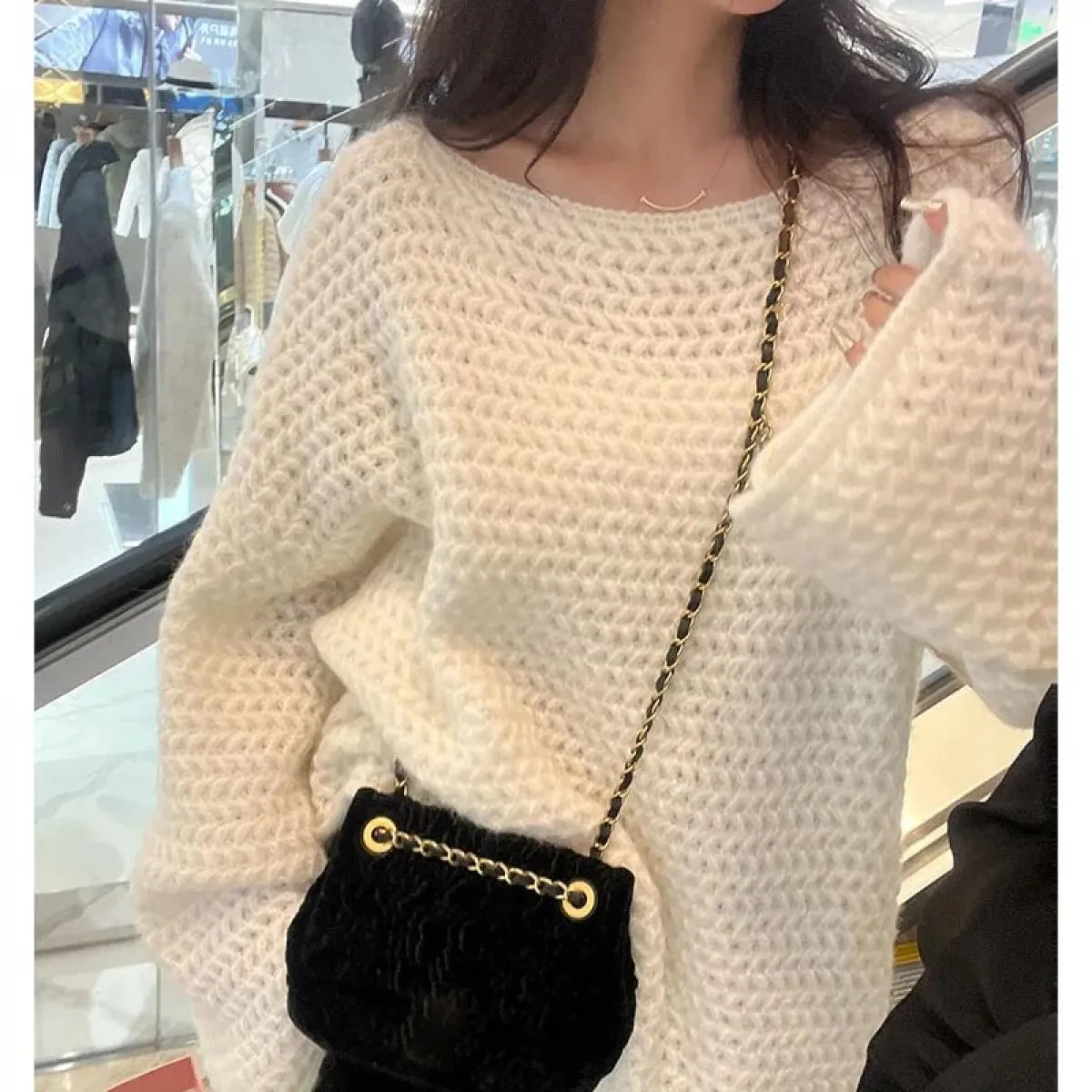 Maglione con ago spesso femminile 2023 Autunno e inverno New Wear Cappotto da donna maglione morbido allentato