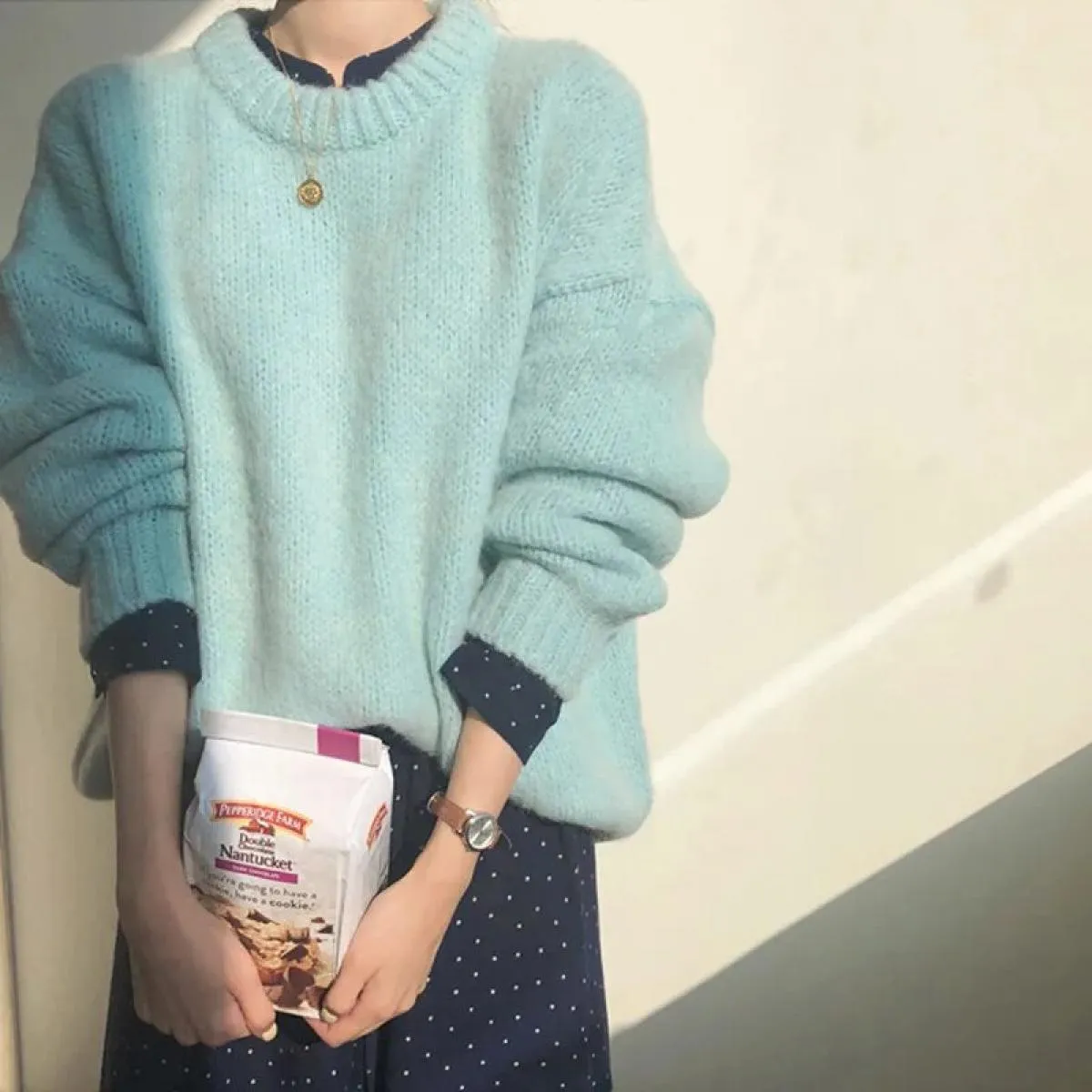 Maglione O Collo Pullover Maglione lavorato a maglia Inverno Nuove magliette Maglioni a maniche lunghe da donna