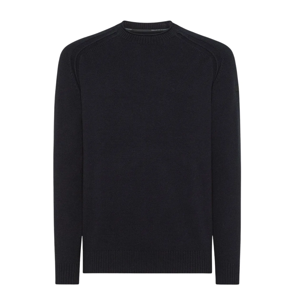 Maglione Uomo RRD Cotton Plain Round Knit Blu