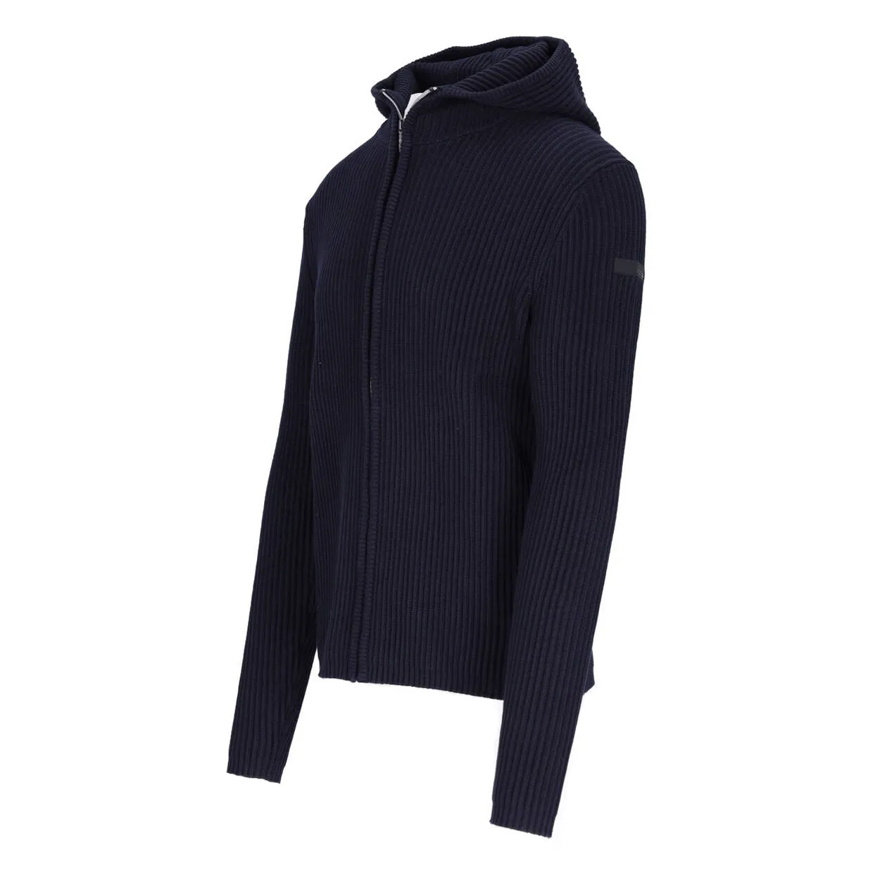 Maglione Uomo RRD Knit Cotton 7 Hood Zip Nero