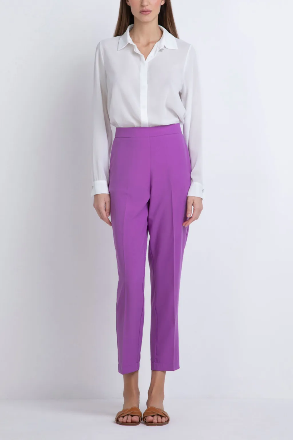 MARKUP PANTALONE STRAIGHT IN TESSUTO FLUIDO GLICINE 665106