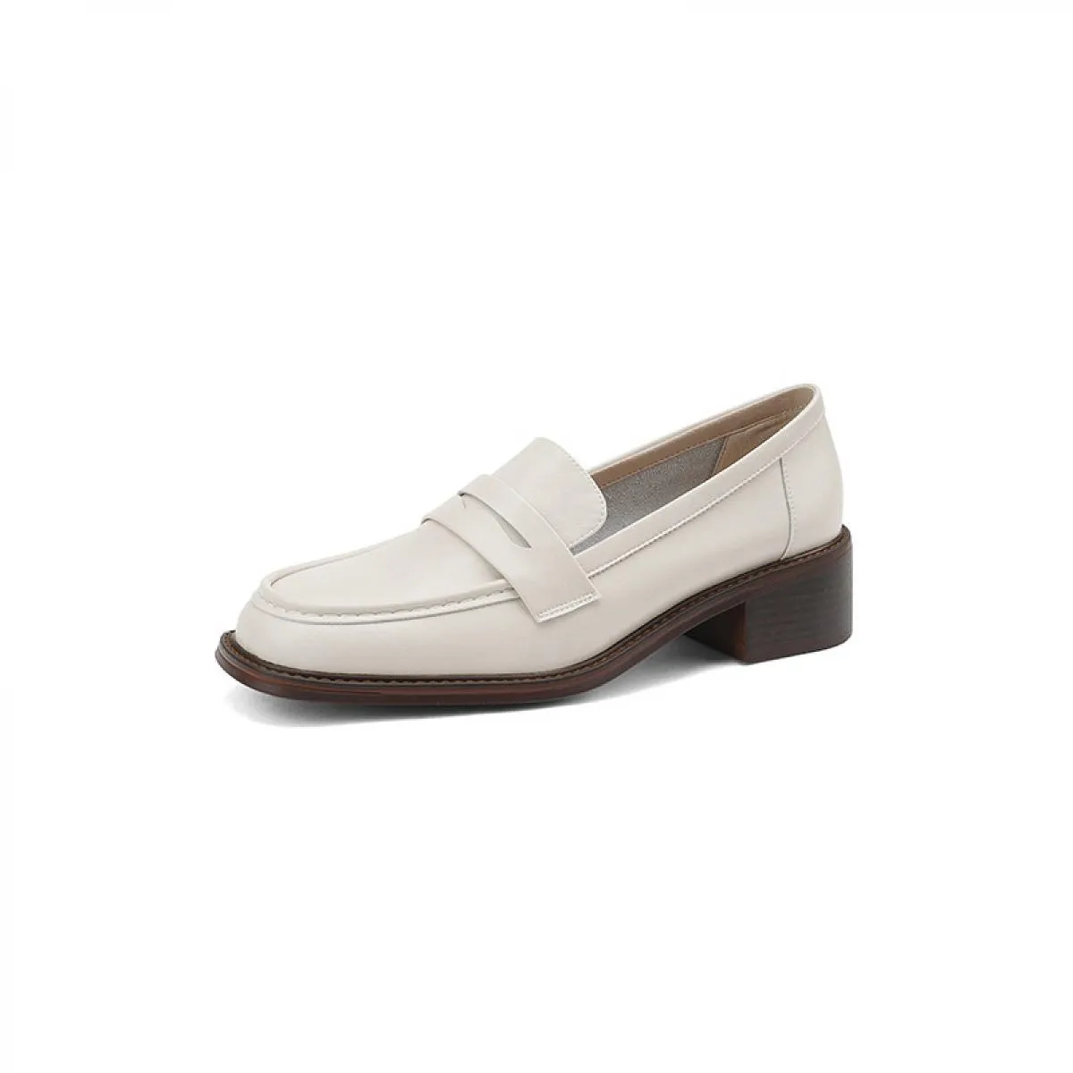 Mocassini da donna in pelle nera con plateau slip on scarpe da donna 2023 nuova primavera autunno scarpe casual da donna classic