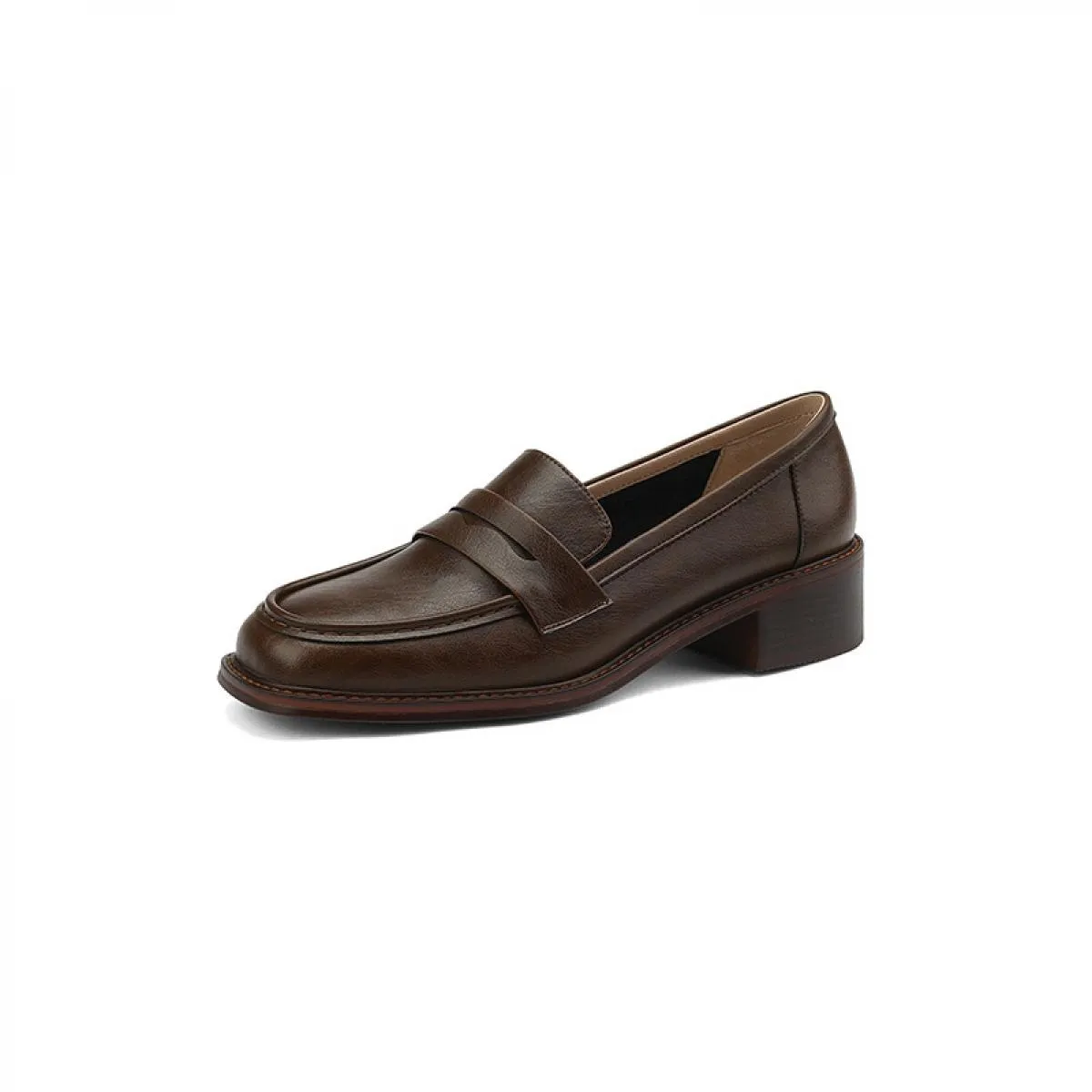 Mocassini da donna in pelle nera con plateau slip on scarpe da donna 2023 nuova primavera autunno scarpe casual da donna classic
